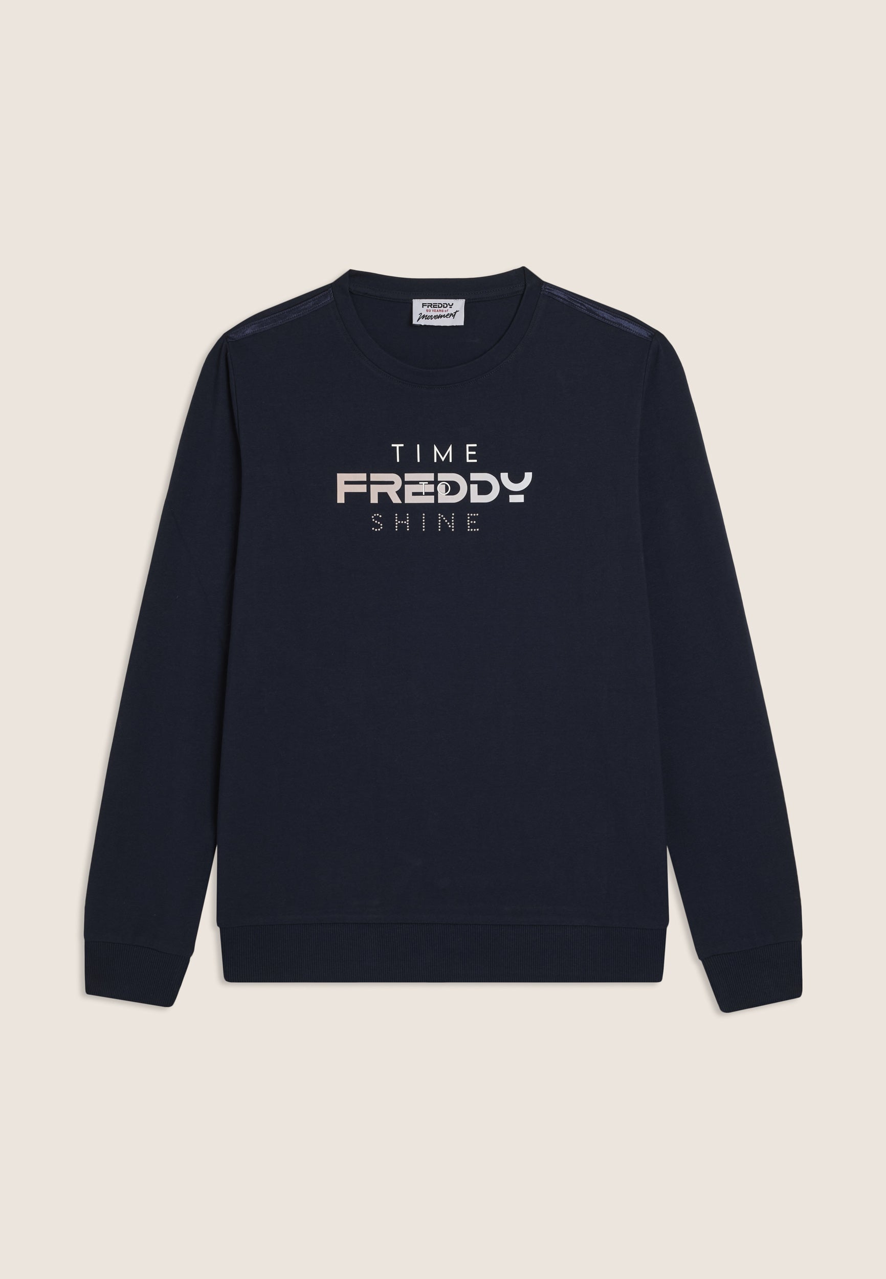 freddy-sweat-femme-col-rond-logo-time-shine-jersey-coton image 1