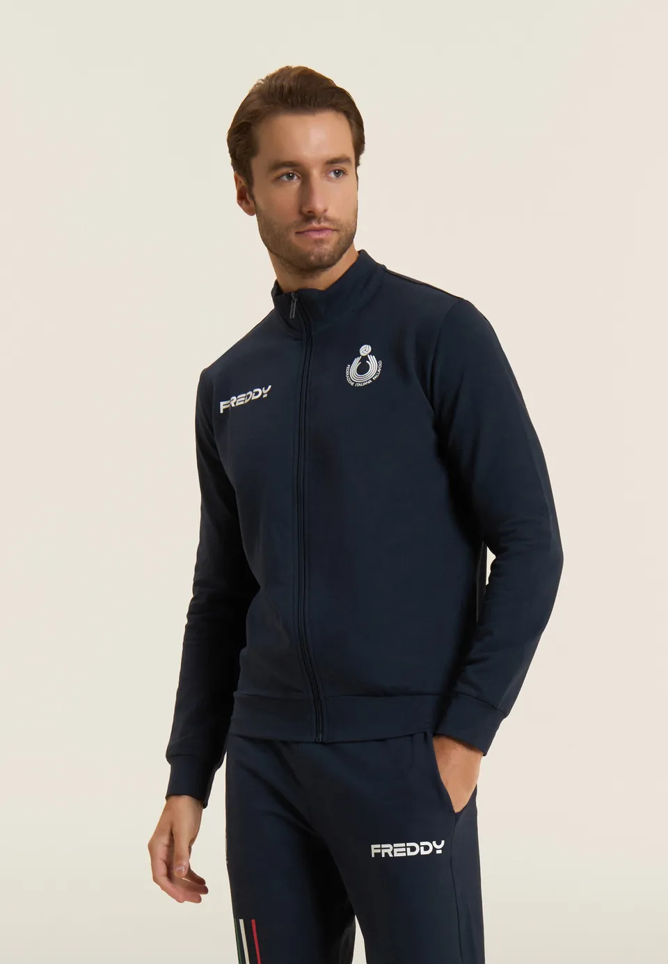 freddy-fipav-full-zip-homme-sweat-zipp-coton-bielastique-arbitres image 1