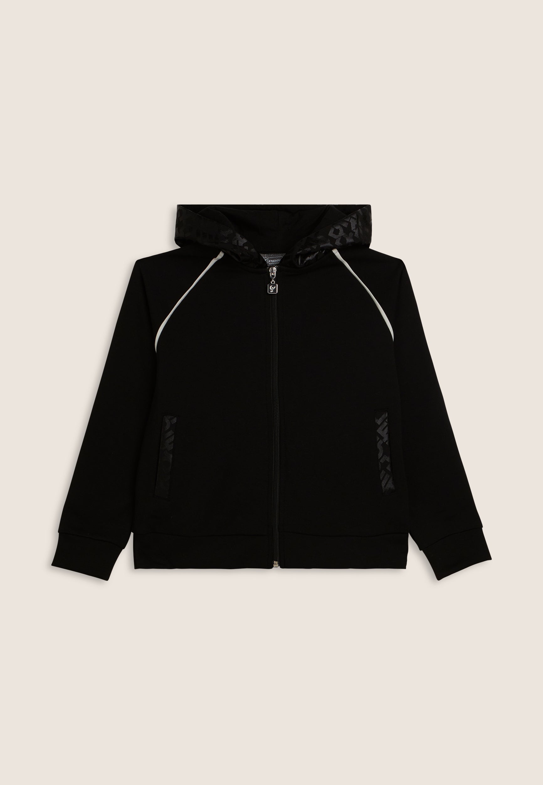 freddy-sweat-enfant-zip-capuche-logo-allover image 1