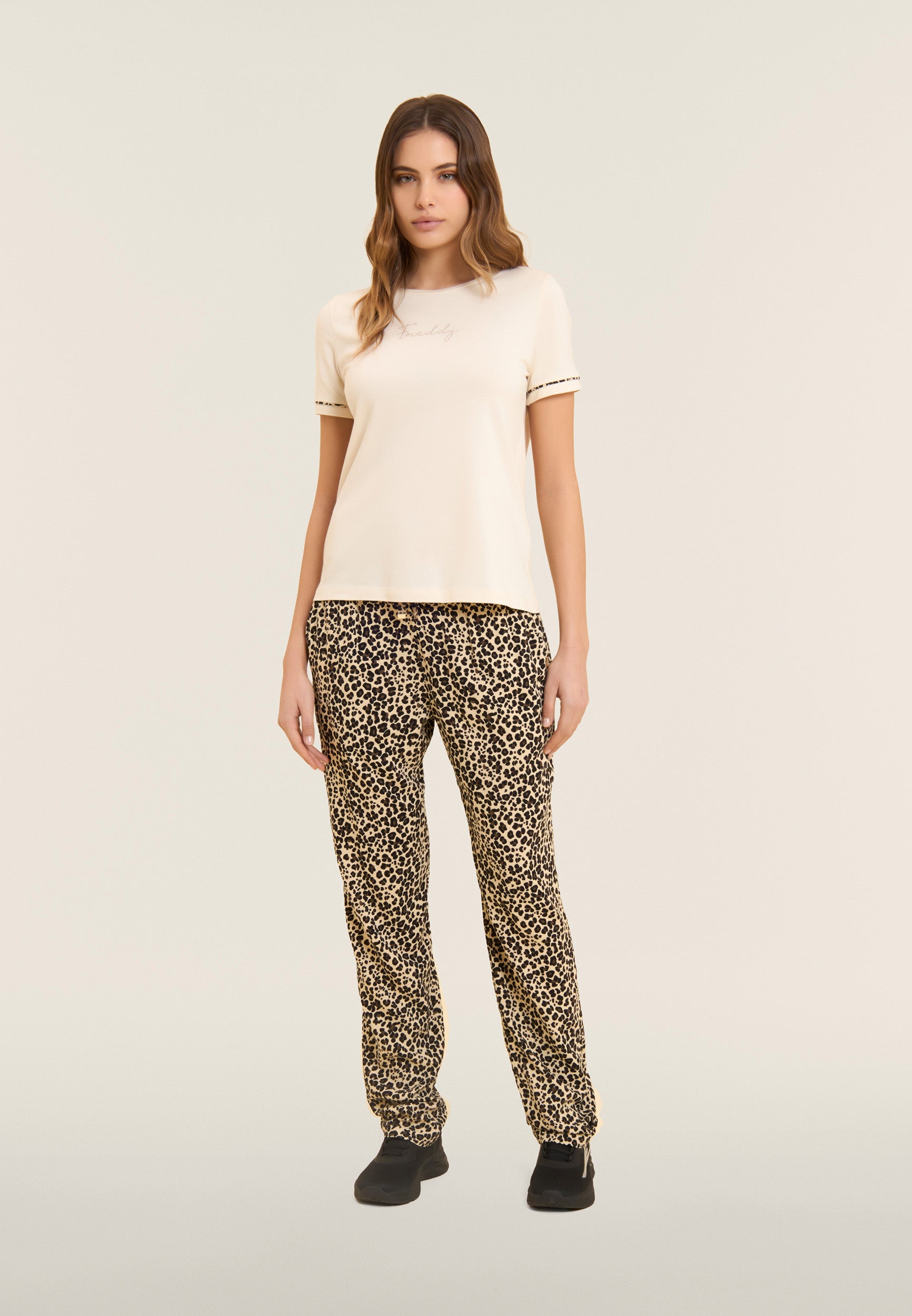 freddy-t-shirt-wr-up-jersey-coton-modal-inserto-crinkle-animalier image 2