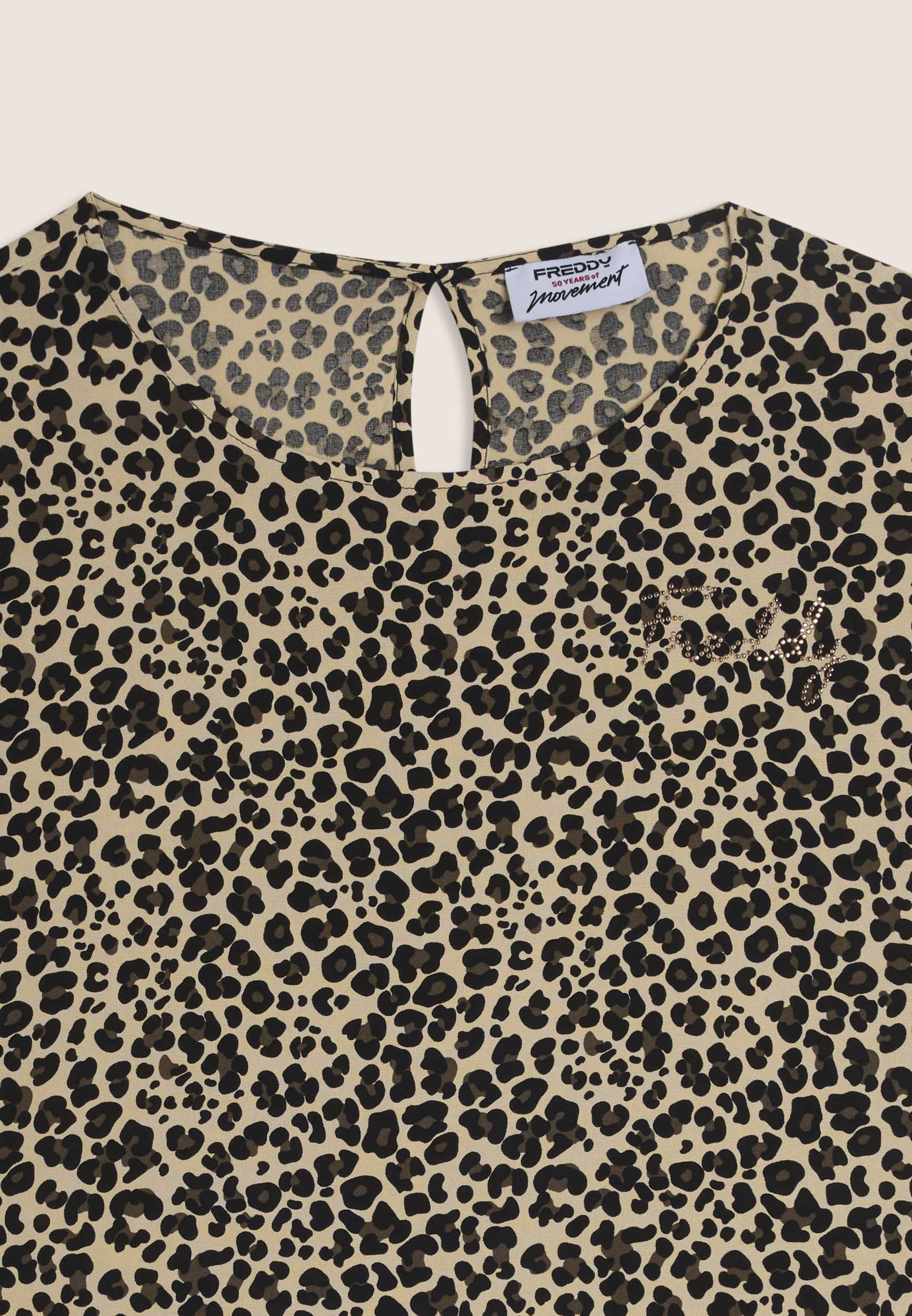 freddy-t-shirt-femme-animalier-viscose-manches-courtes image 7