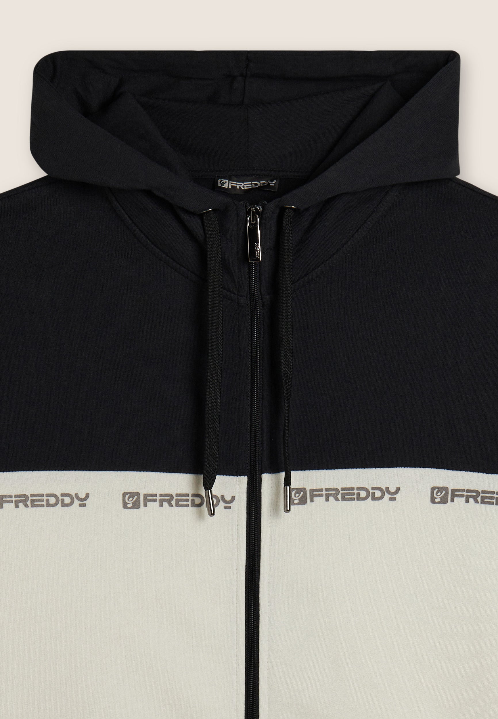 freddy-felpa-colour-block-sweat-capuche-full-zip-logo-imprim image 7