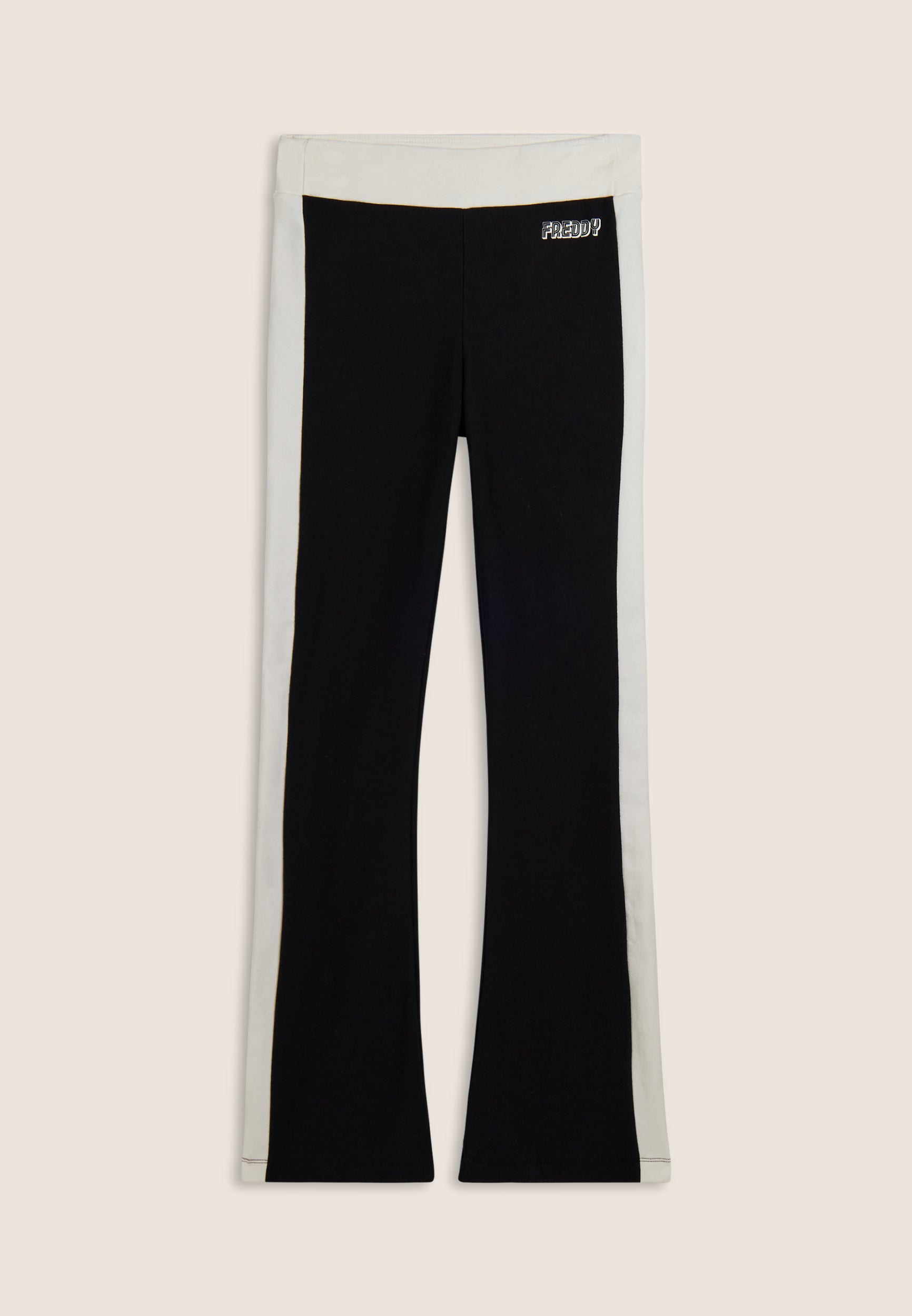 freddy-pantalon-slim-flare-molleton-bandes-lat-rales image 1