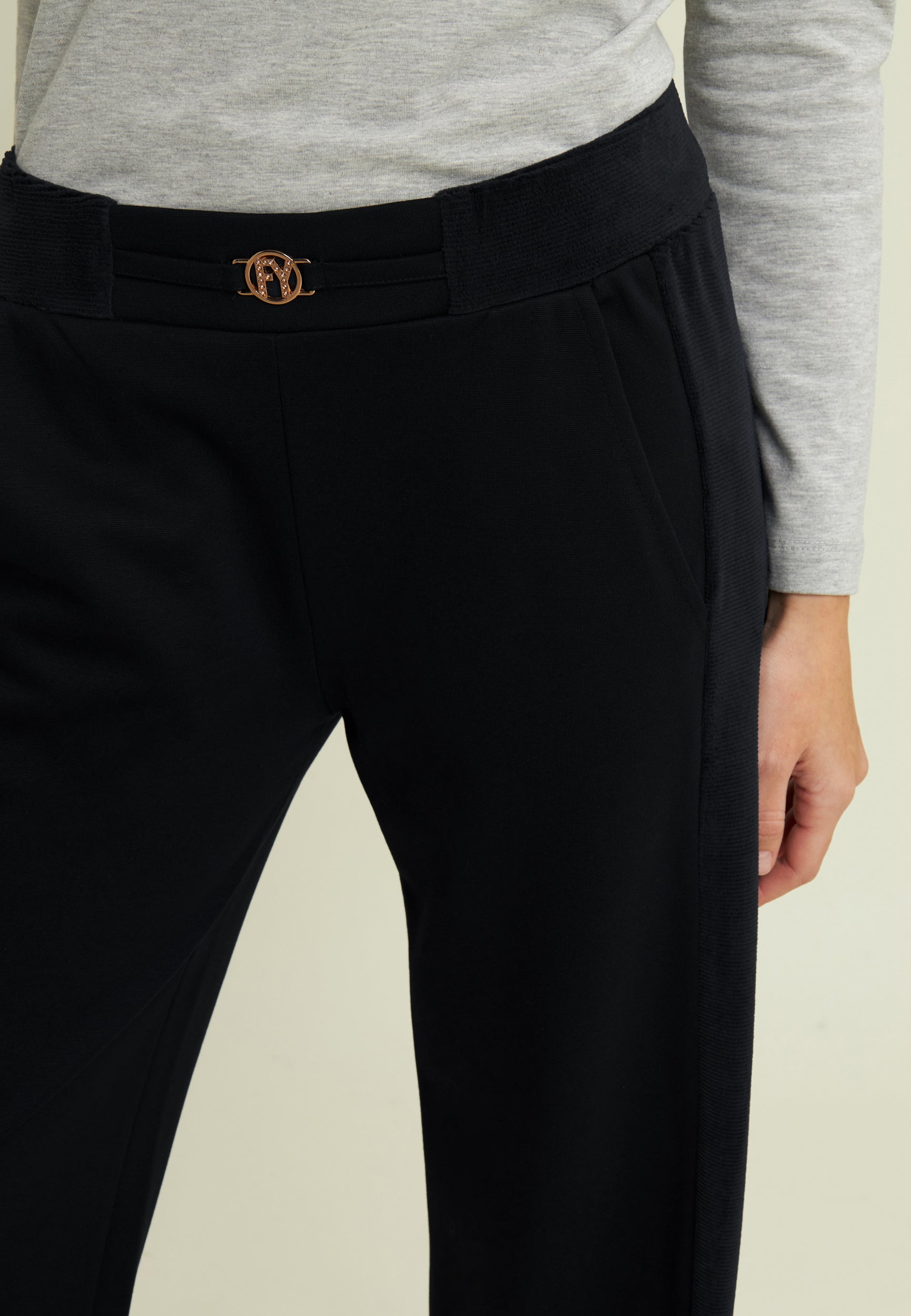 freddy-pantalon-wide-leg-viscose-chenille-logo-fy image 4