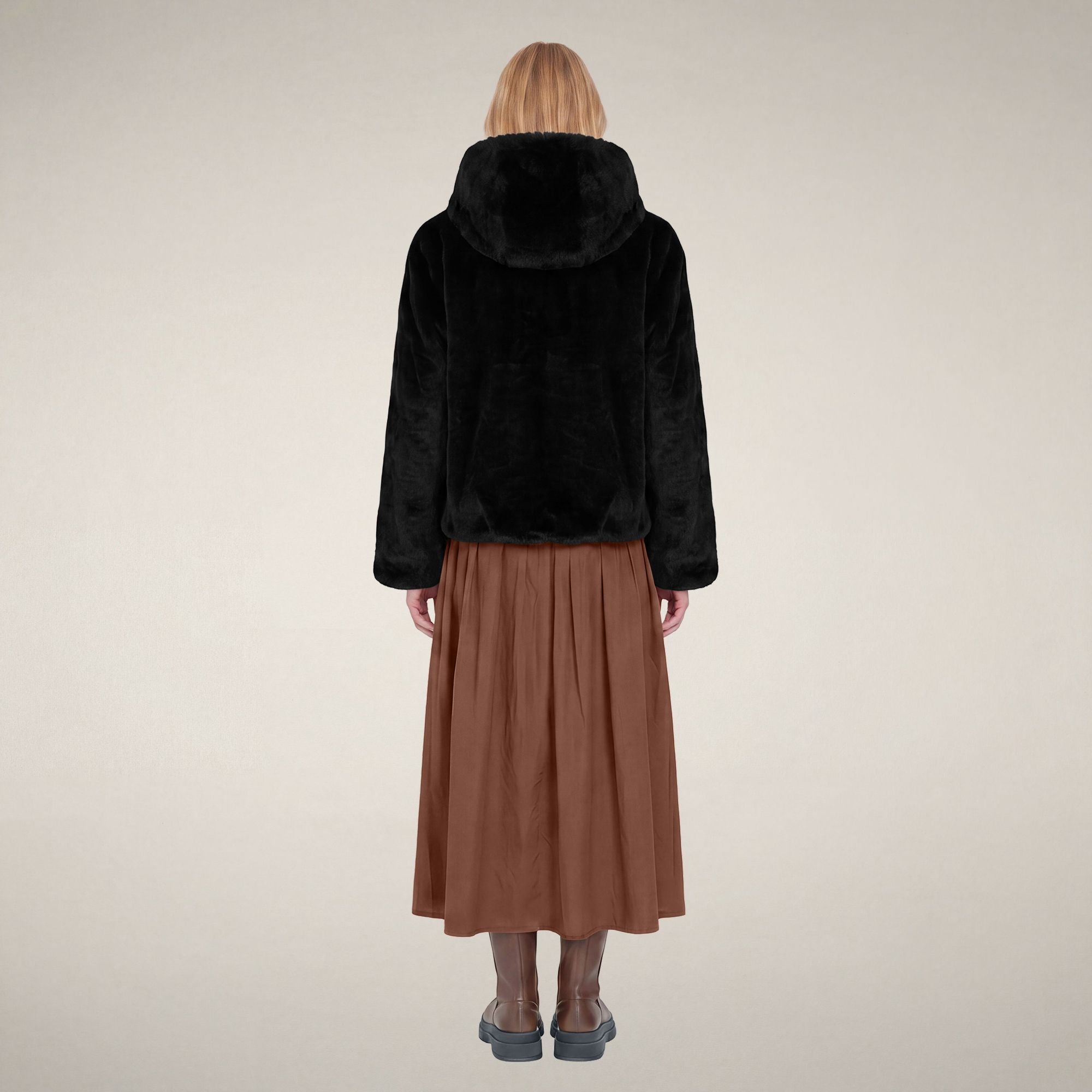 save-the-duck-laila-veste-r-versible-femme-noire-fourrure image 2