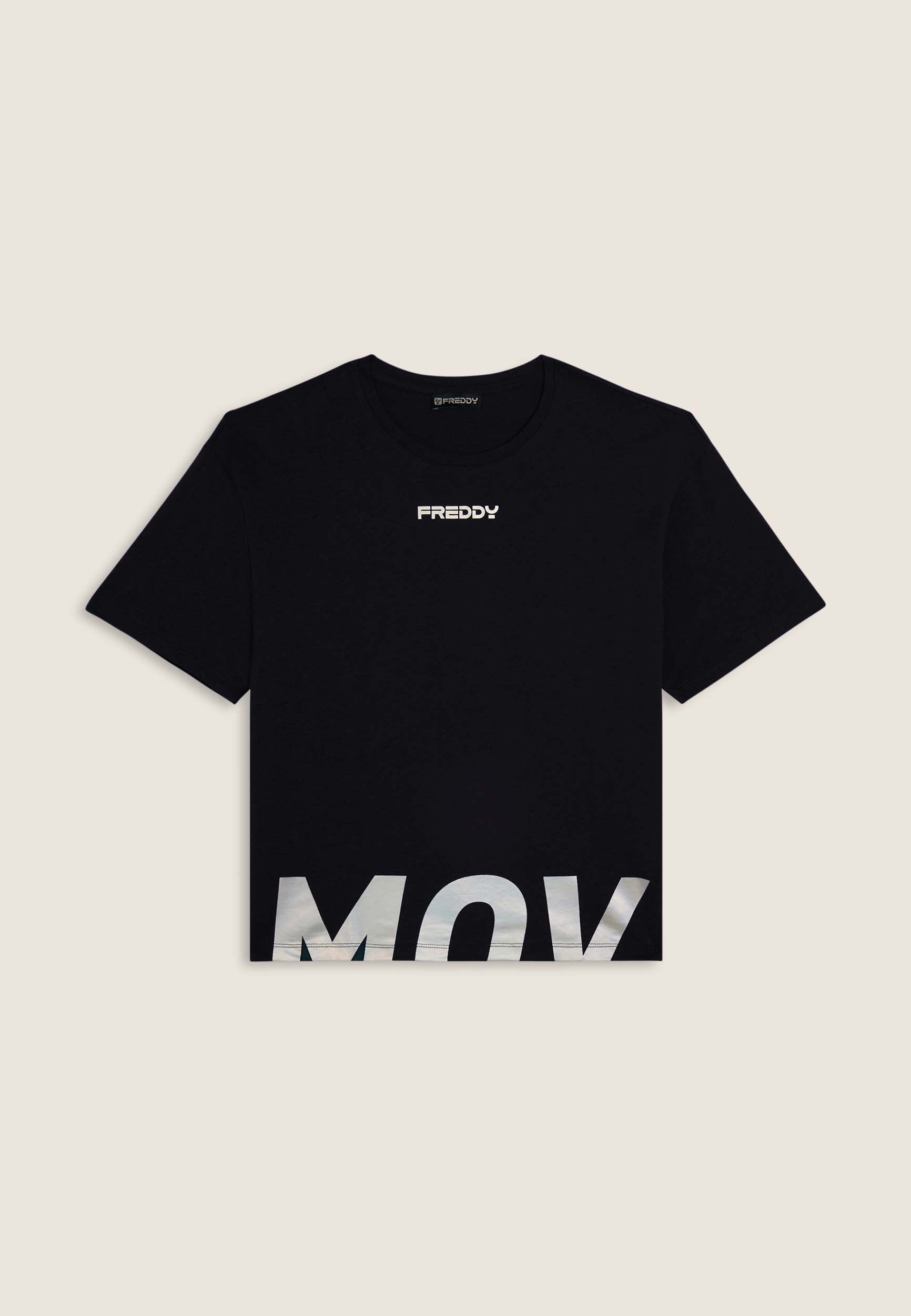 freddy-t-shirt-cropped-fentes-lat-rales-imprim-mov image 1