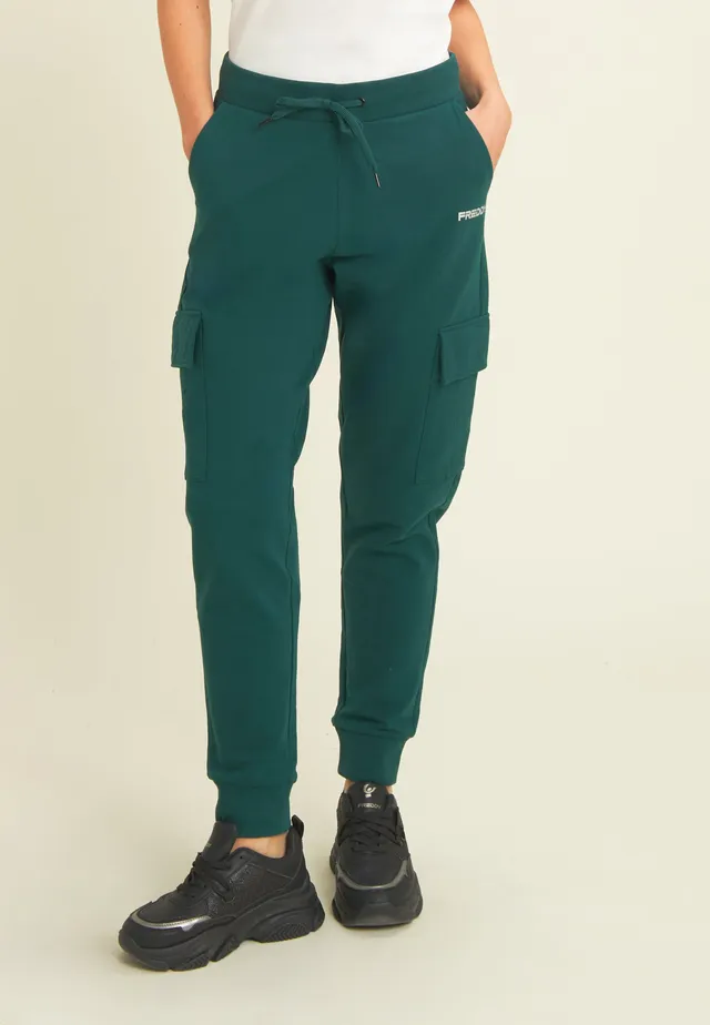 freddy-pantalon-cargo-sport-femme-felpa-garzata-poches-lat-rales image 1