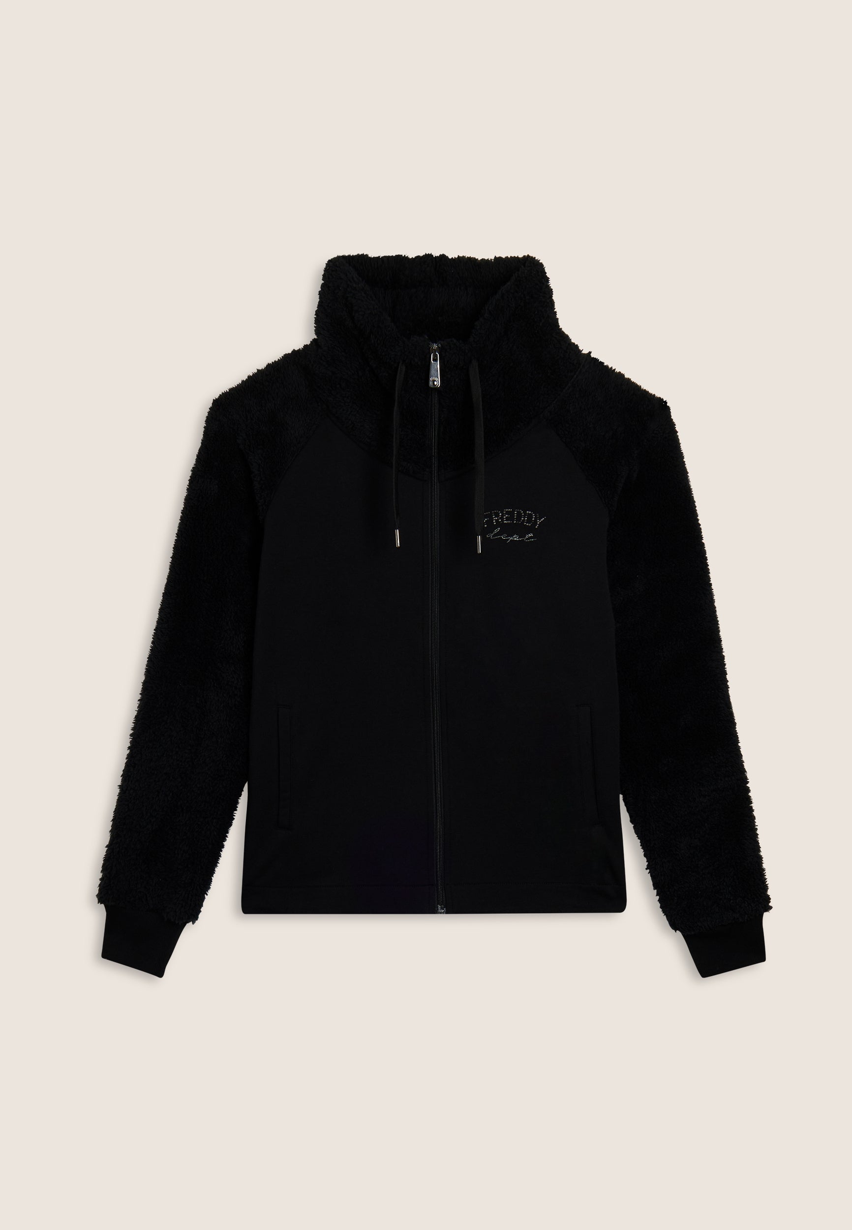 freddy-sweat-femme-zip-col-haut-manches-et-col-sherpa image 4
