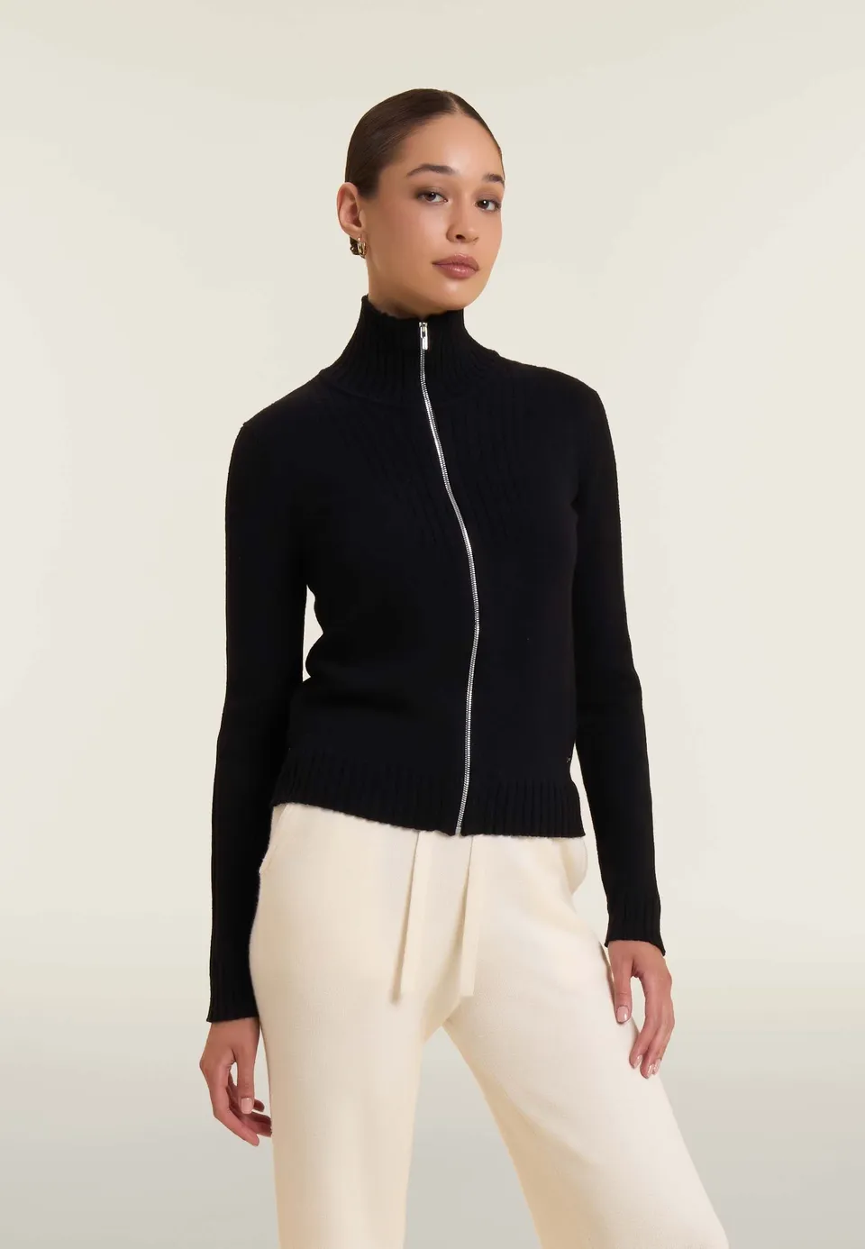 freddy-maglia-col-chemise-pull-slim-fit-zipp-femme image 1