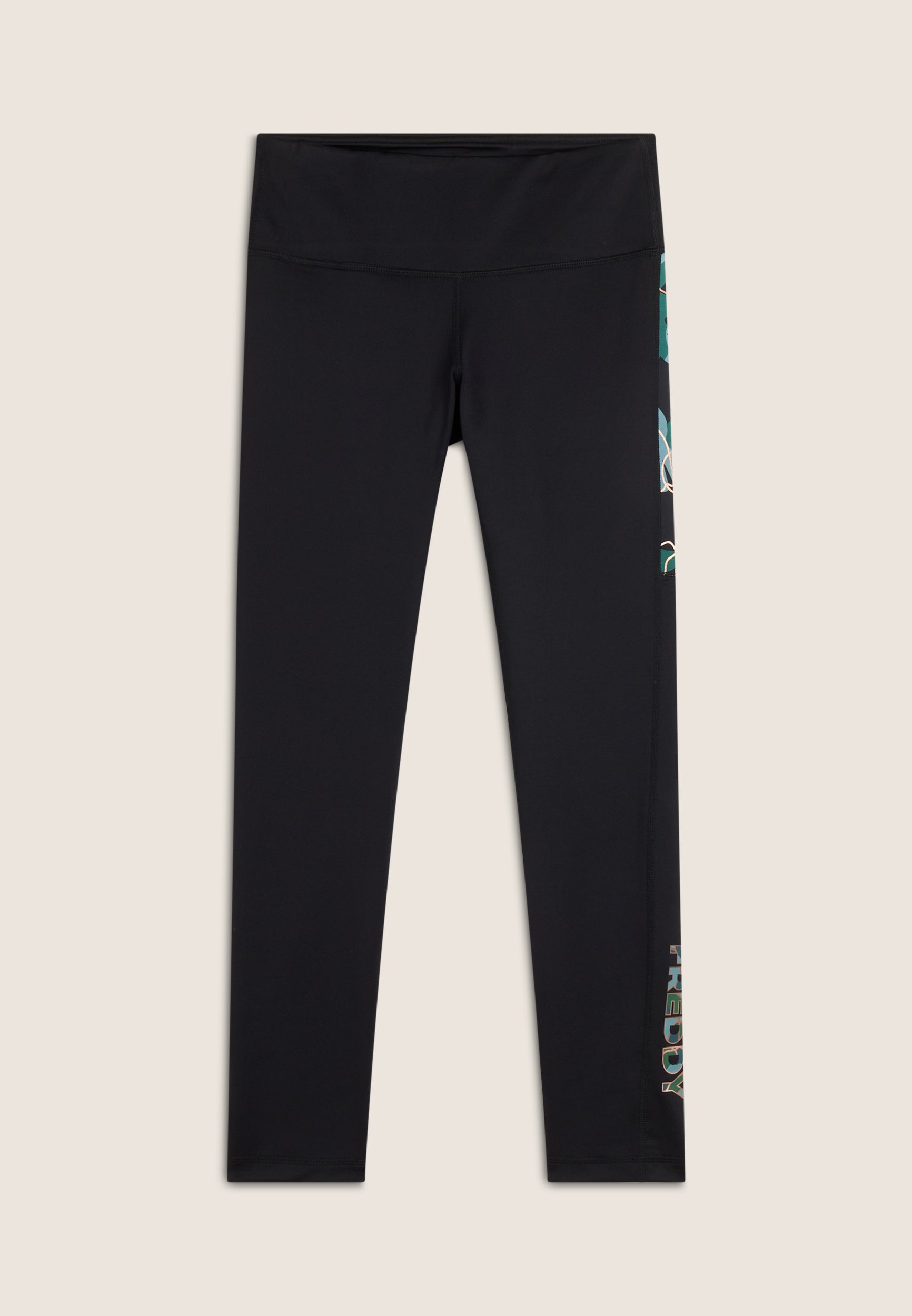 freddy-legging-7-8-taille-haute-d-i-w-o-bande-florale-bronze image 6