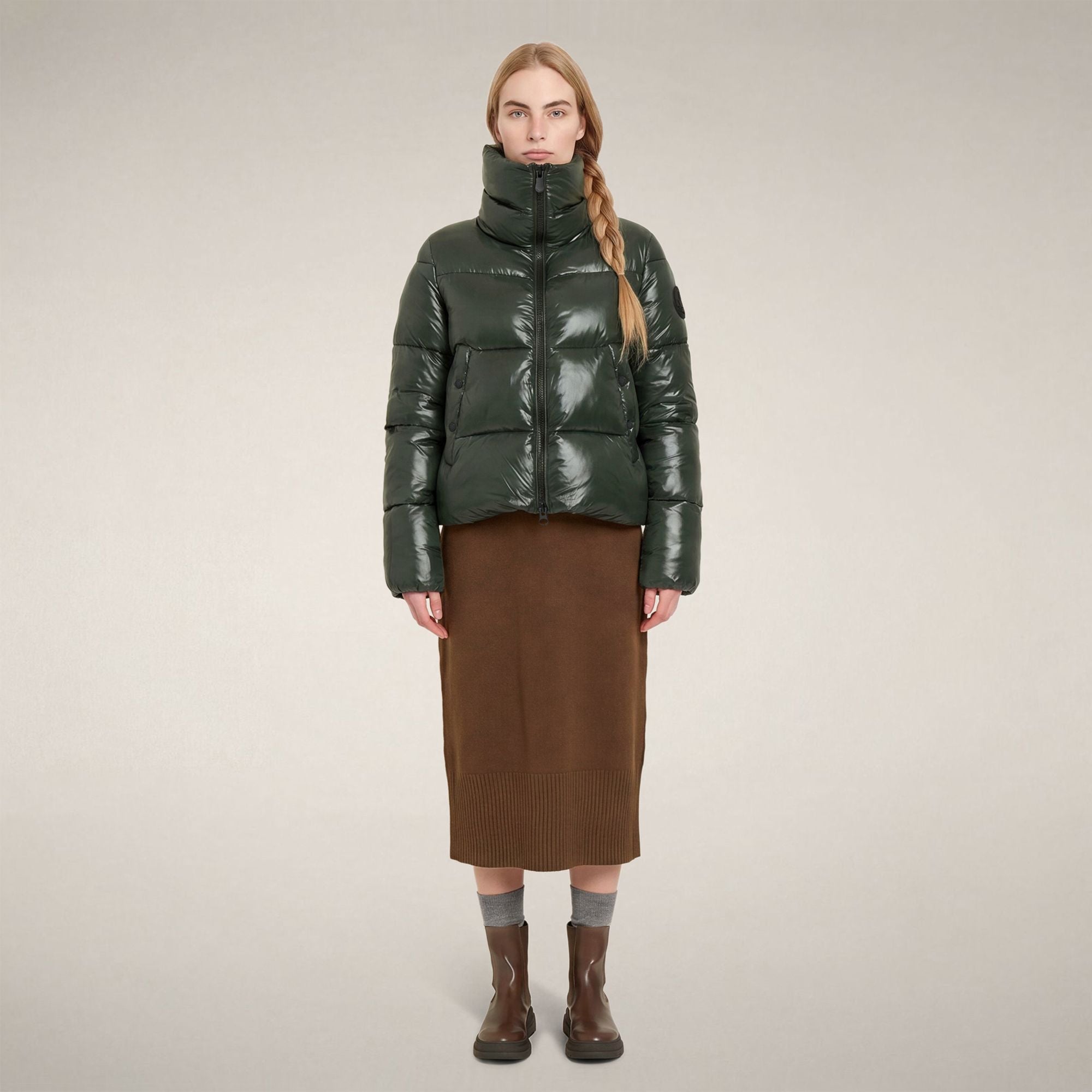 save-the-duck-isla-doudoune-femme-vert-nori-laqu image 1