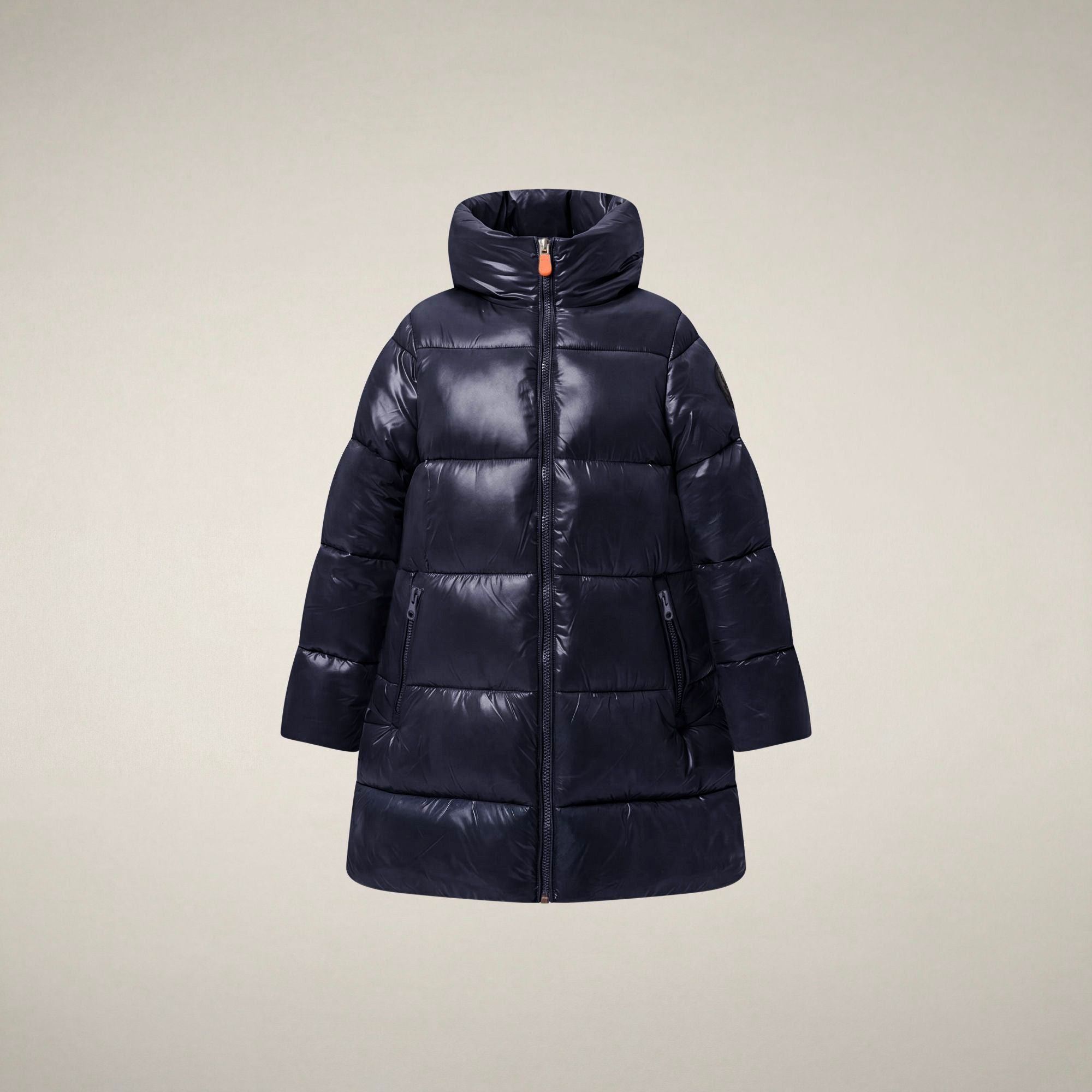 save-the-duck-millie-doudoune-fille-bleu-noir-maxi-capuche image 1