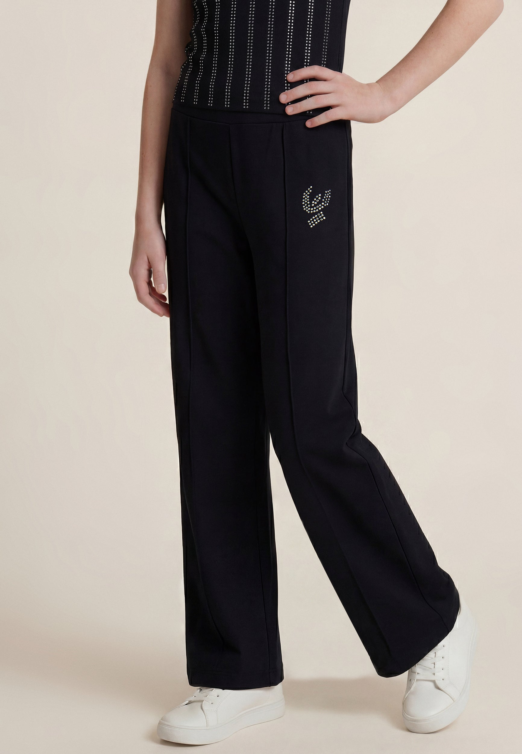 freddy-legging-flare-fille-logo-strass-taille-haute image 1