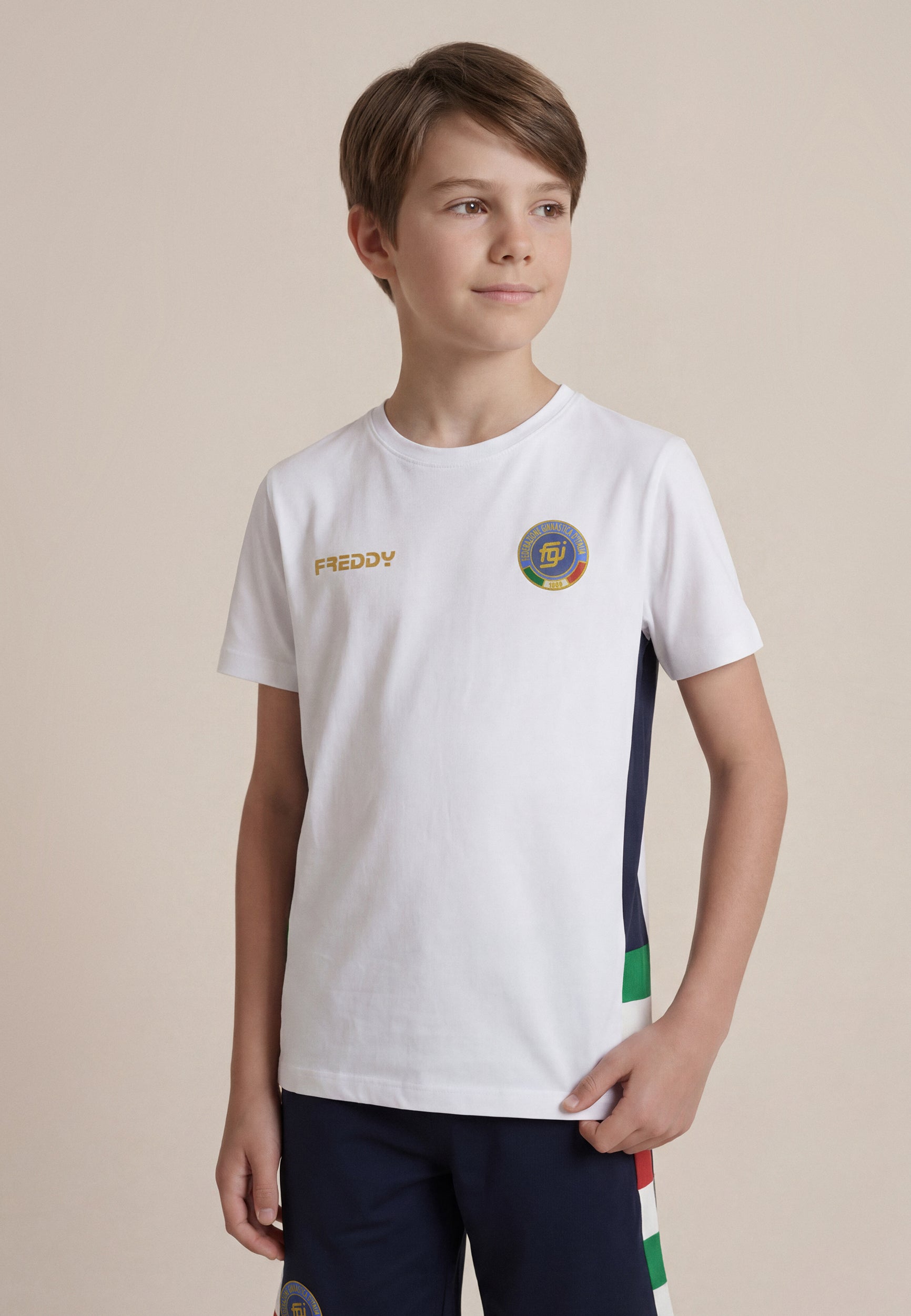 freddy-t-shirt-junior-italia-fgi-blanc-maxi-ita-t-shirt-enfant image 1