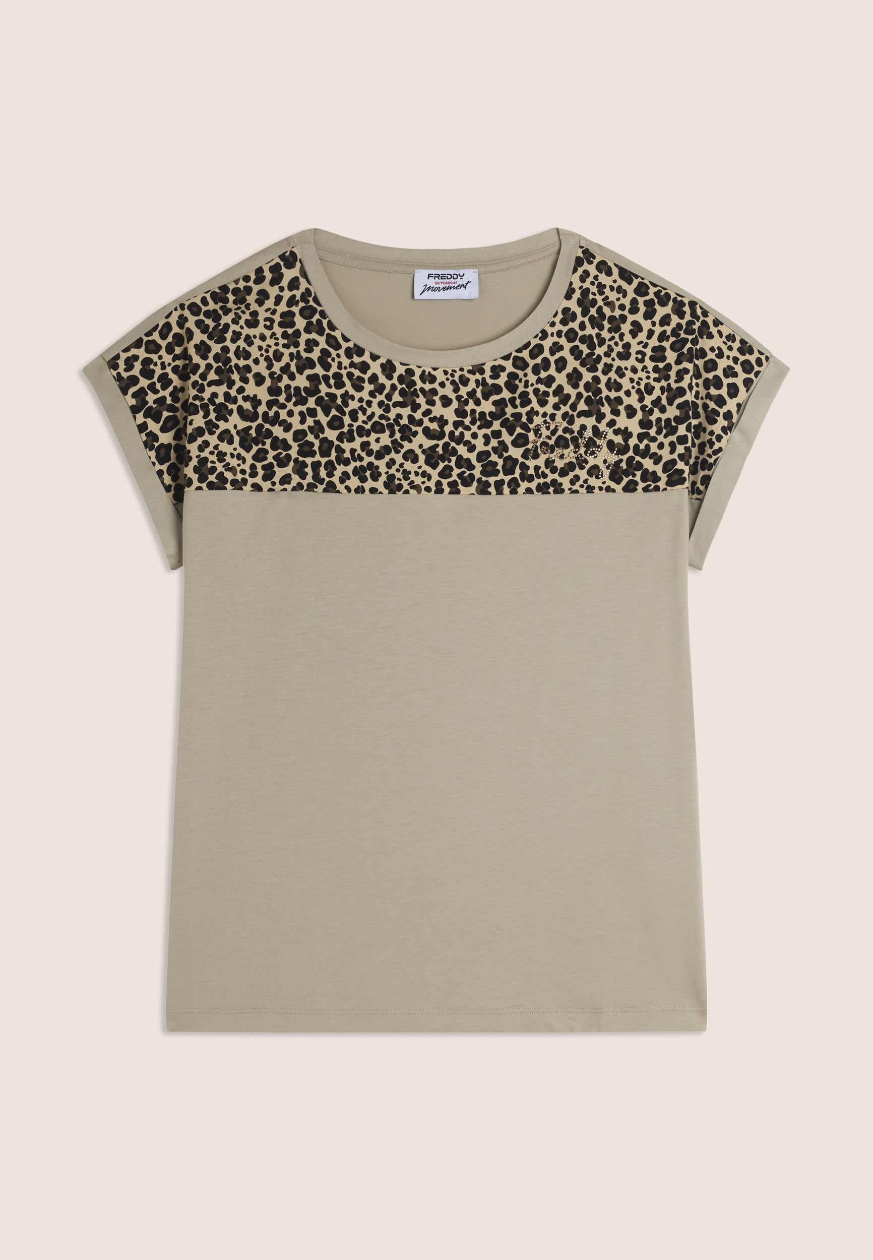 freddy-t-shirt-femme-animalier-paules-coton-modal-borchie image 5