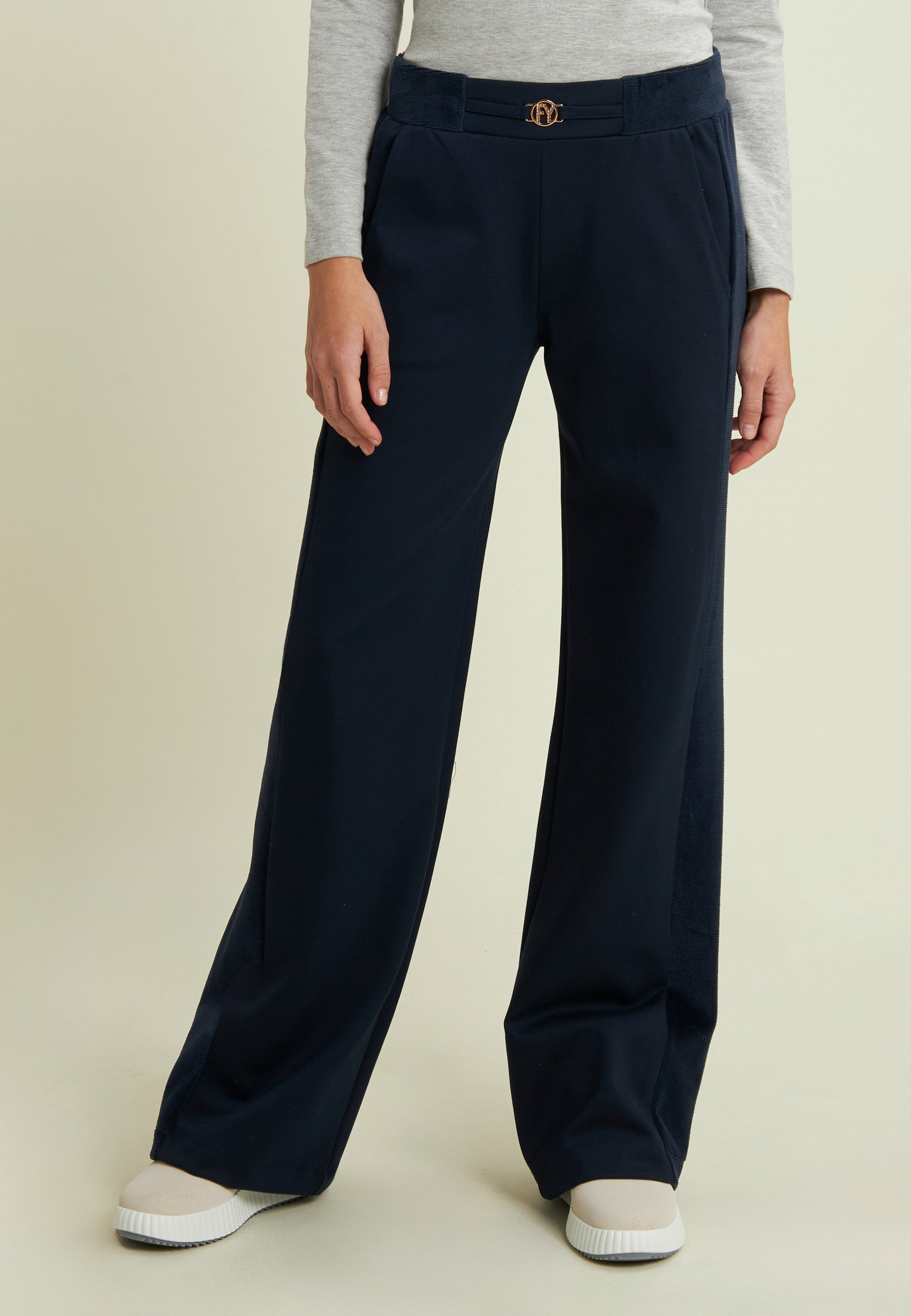 freddy-pantalon-wide-leg-viscose-chenille-logo-fy image 8