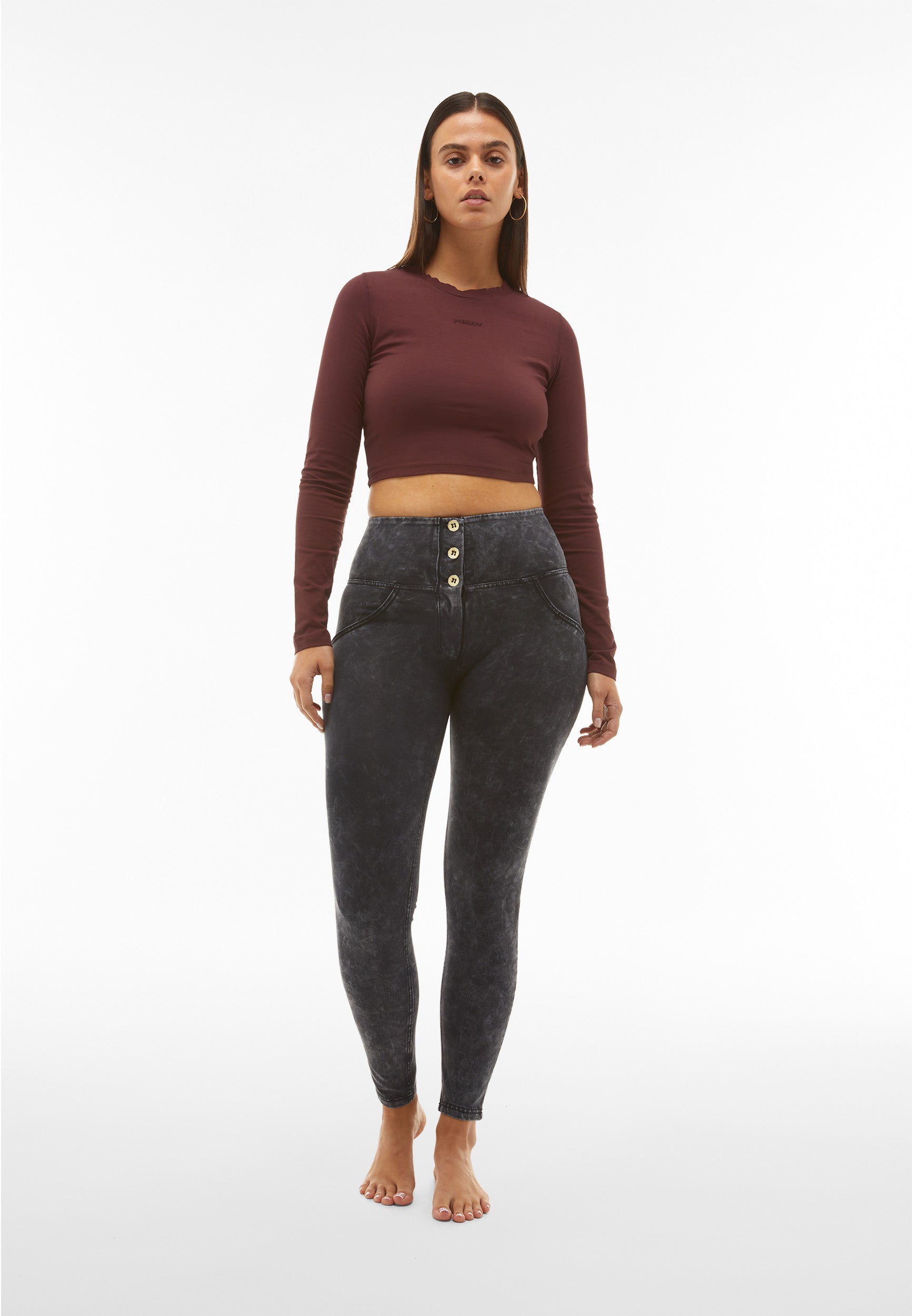pantalon-freddy-wr-up-taille-haute-3-boutons-effet-bleached image 2