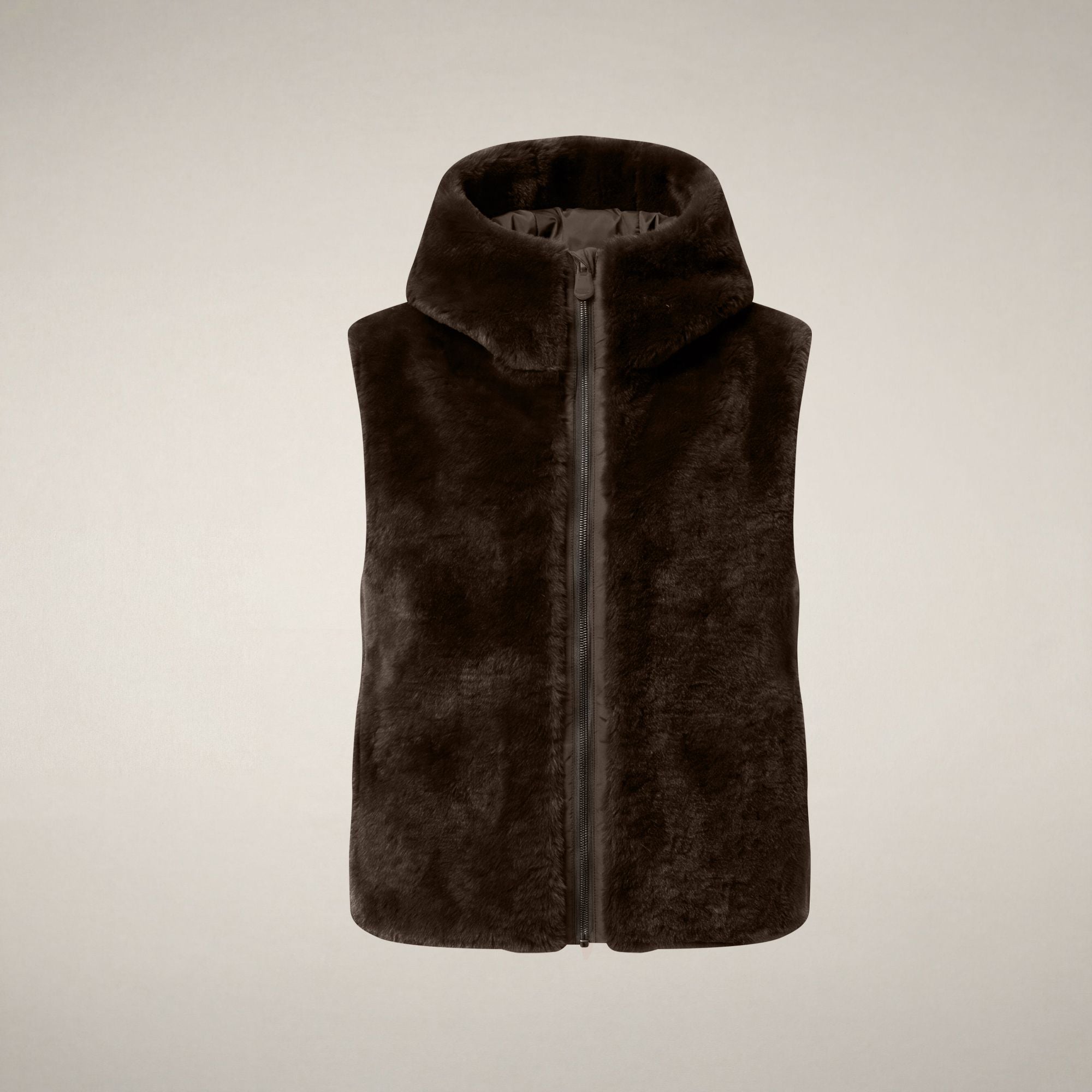 save-the-duck-cassandra-gilet-femme-marron-terre image 3