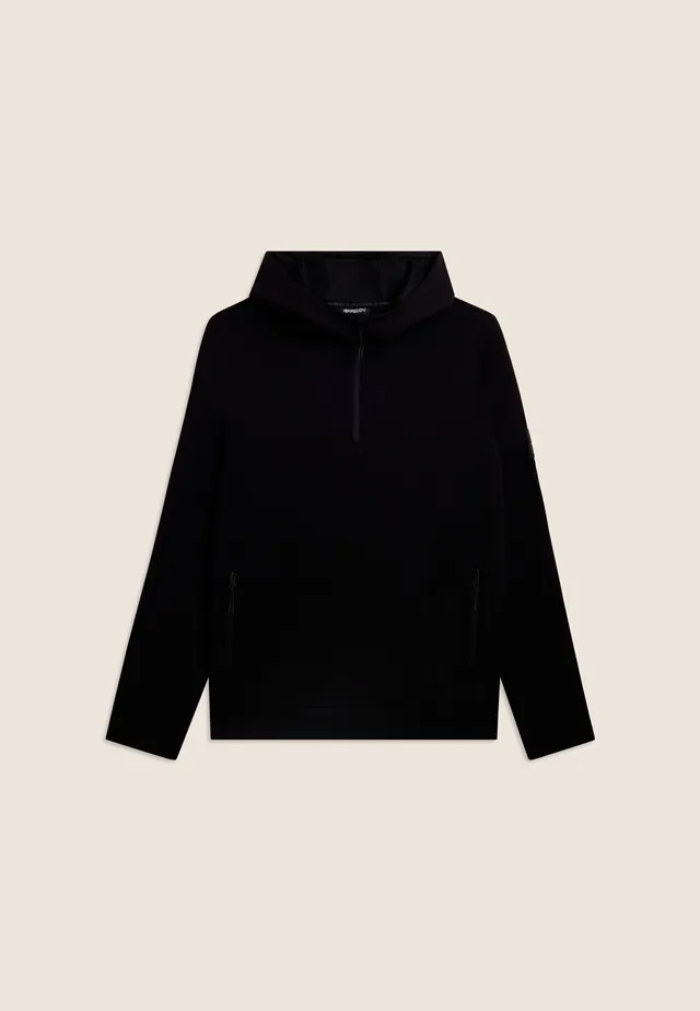 freddy-sweat-homme-demi-zip-capuche-regular-coton-stretch image 1