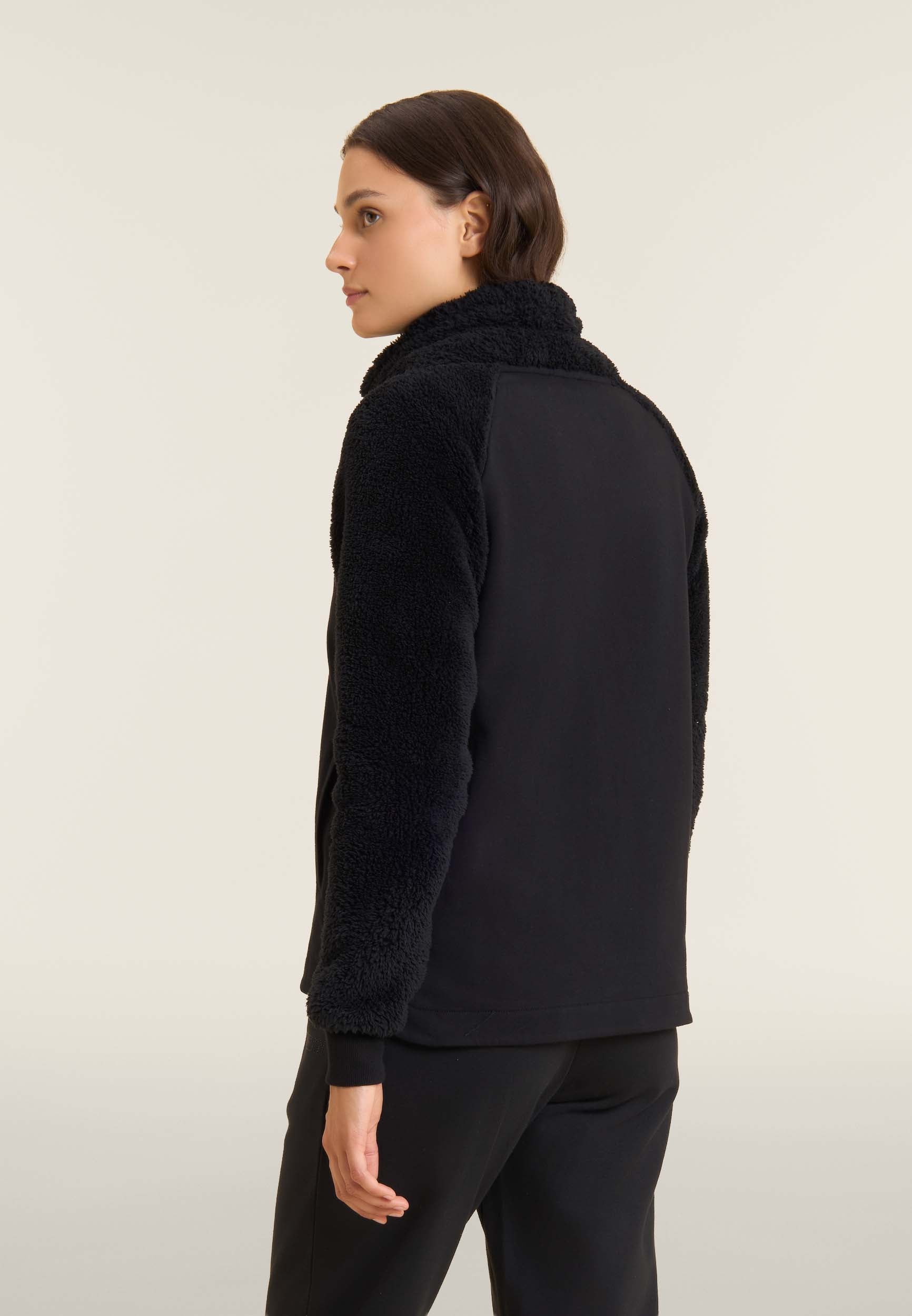 freddy-sweat-femme-zip-col-haut-manches-et-col-sherpa image 2