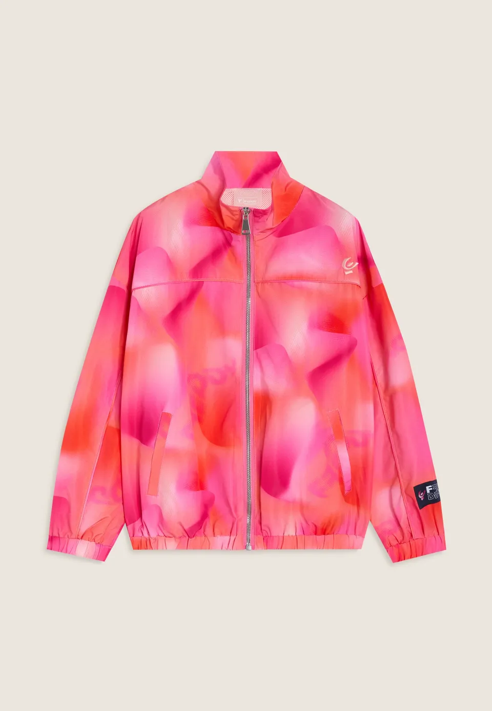 freddy-veste-fille-l-g-re-fantaisie-rose-orange-full-zip image 1