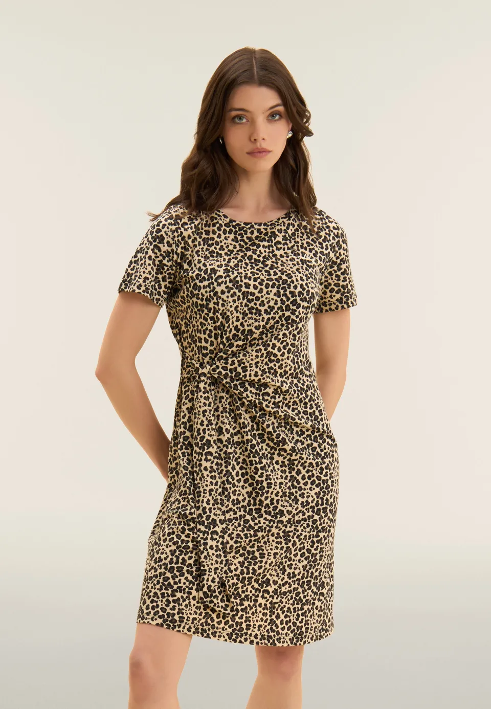 freddy-robe-animalier-jersey-coton-modal-noeud-lat-ral image 1