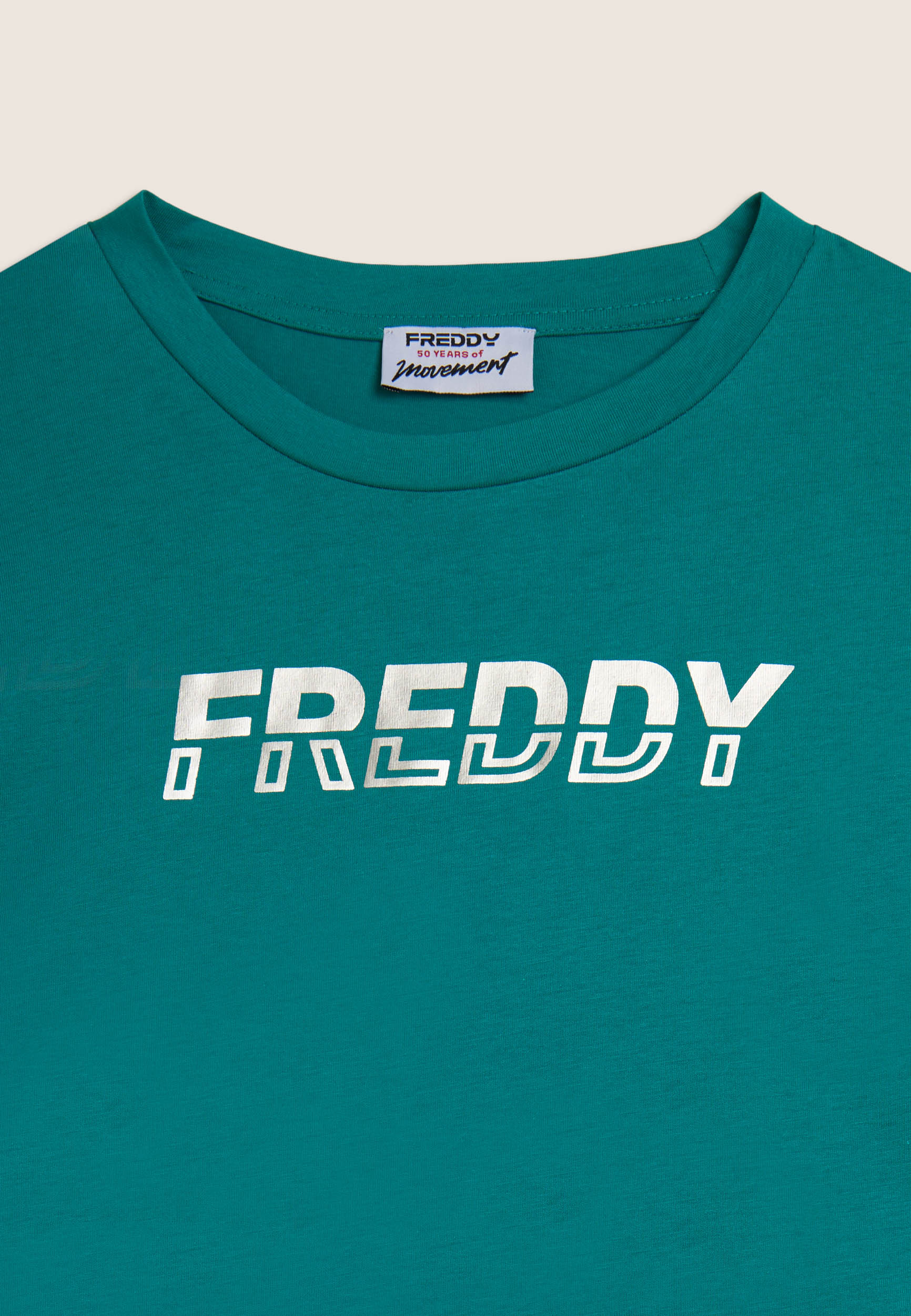 freddy-t-shirt-cropped-logo-perlato-t-shirt-femme image 6