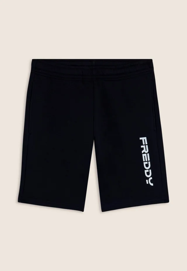 freddy-short-unisexe-jersey-coton-maxi-logo-blanc-sur-noir image 1