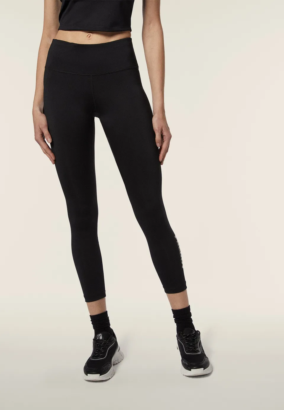 freddy-legging-7-8-taille-haute-d-i-w-o-bande-florale-bronze image 1