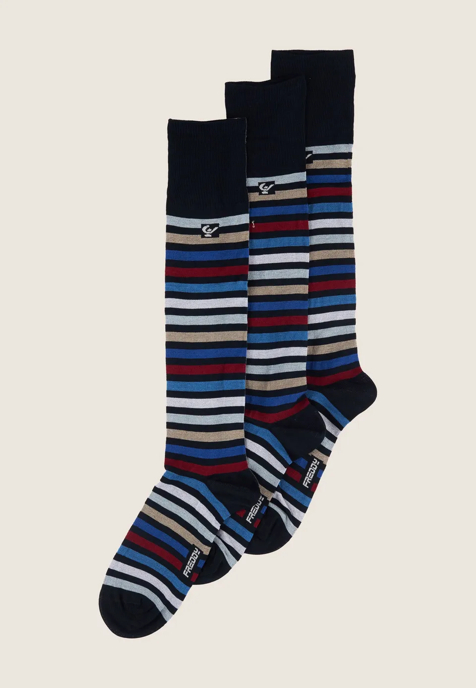 freddy-pack-3-chaussettes-longues-ray-es-chaussettes-sport image 1