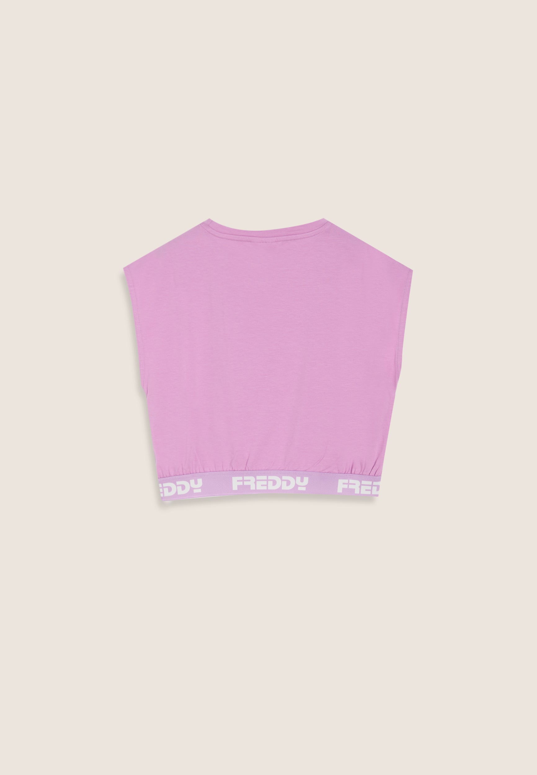 freddy-top-sans-manches-femme-cropped-lastique-jacquard-logot image 8