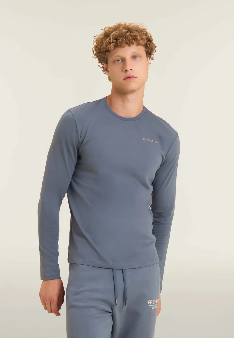 freddy-t-shirt-homme-manches-longues-coton-logo-c-ur image 1
