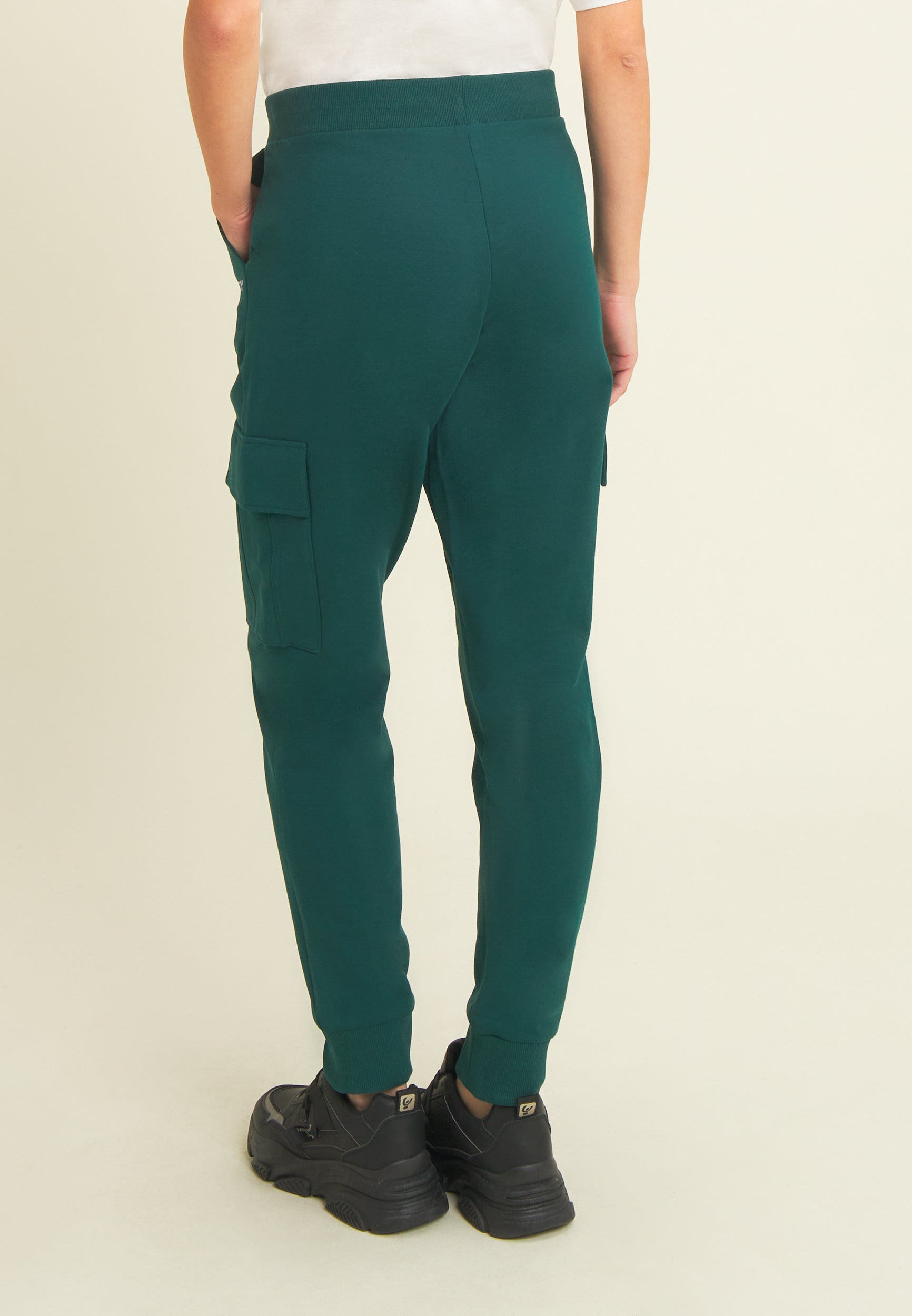 freddy-pantalon-cargo-sport-femme-felpa-garzata-poches-lat-rales image 3