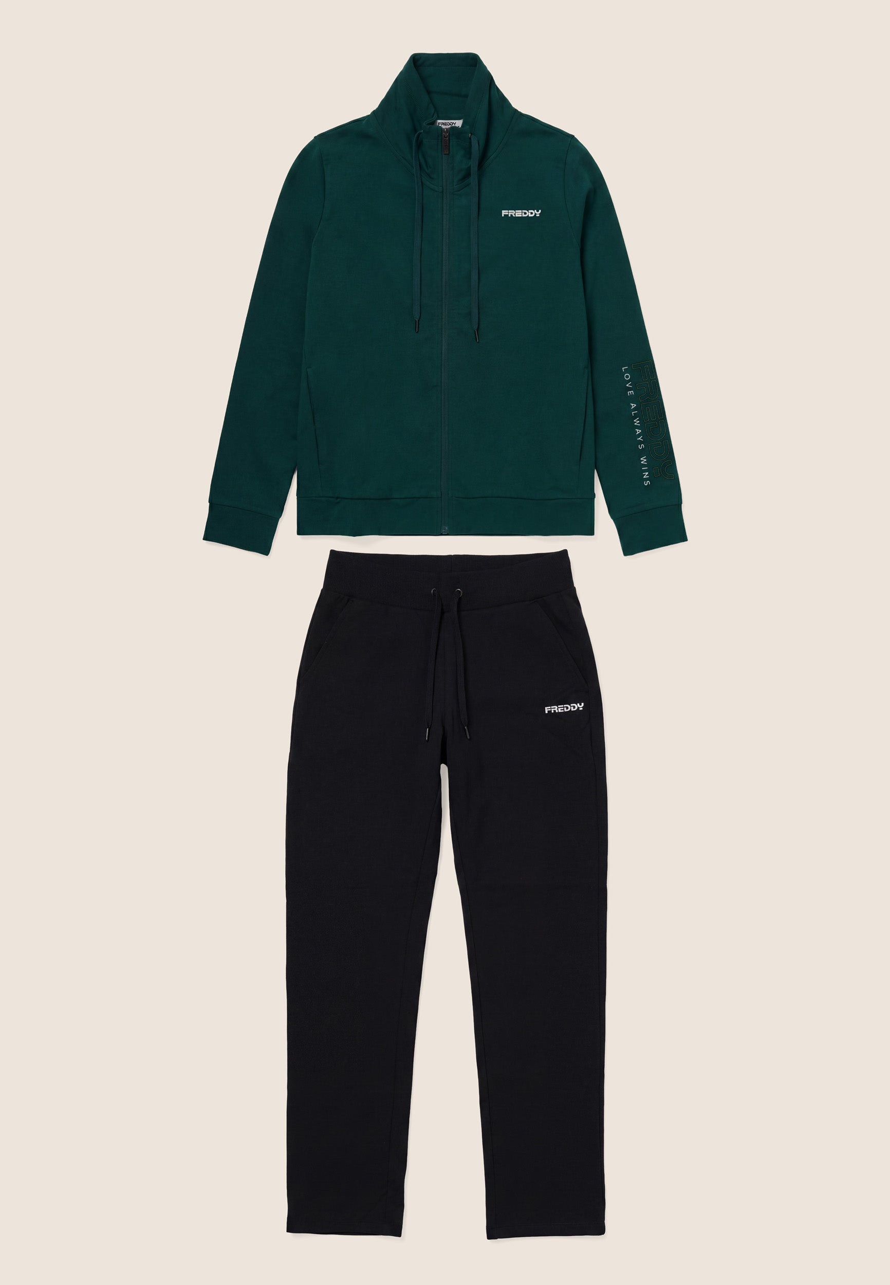freddy-ensemble-surv-tement-femme-full-zip-col-haut-logo-brod image 1
