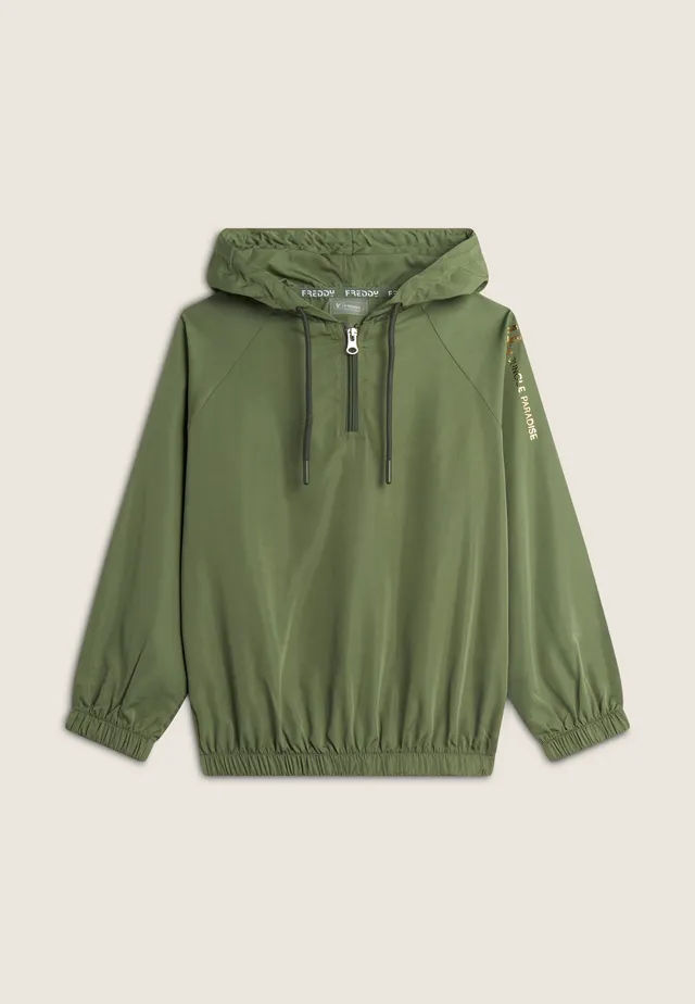 freddy-veste-softshell-fille-capuche-demi-zip image 1
