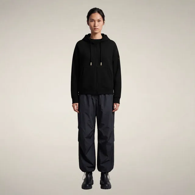 save-the-duck-kiku-sweat-femme-zipp-capuche-noir image 1