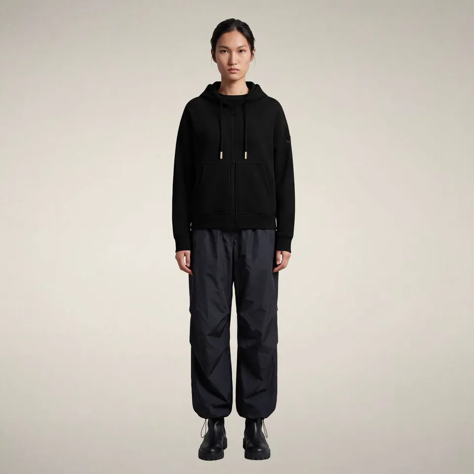 save-the-duck-kiku-sweat-femme-zipp-capuche-noir image 1
