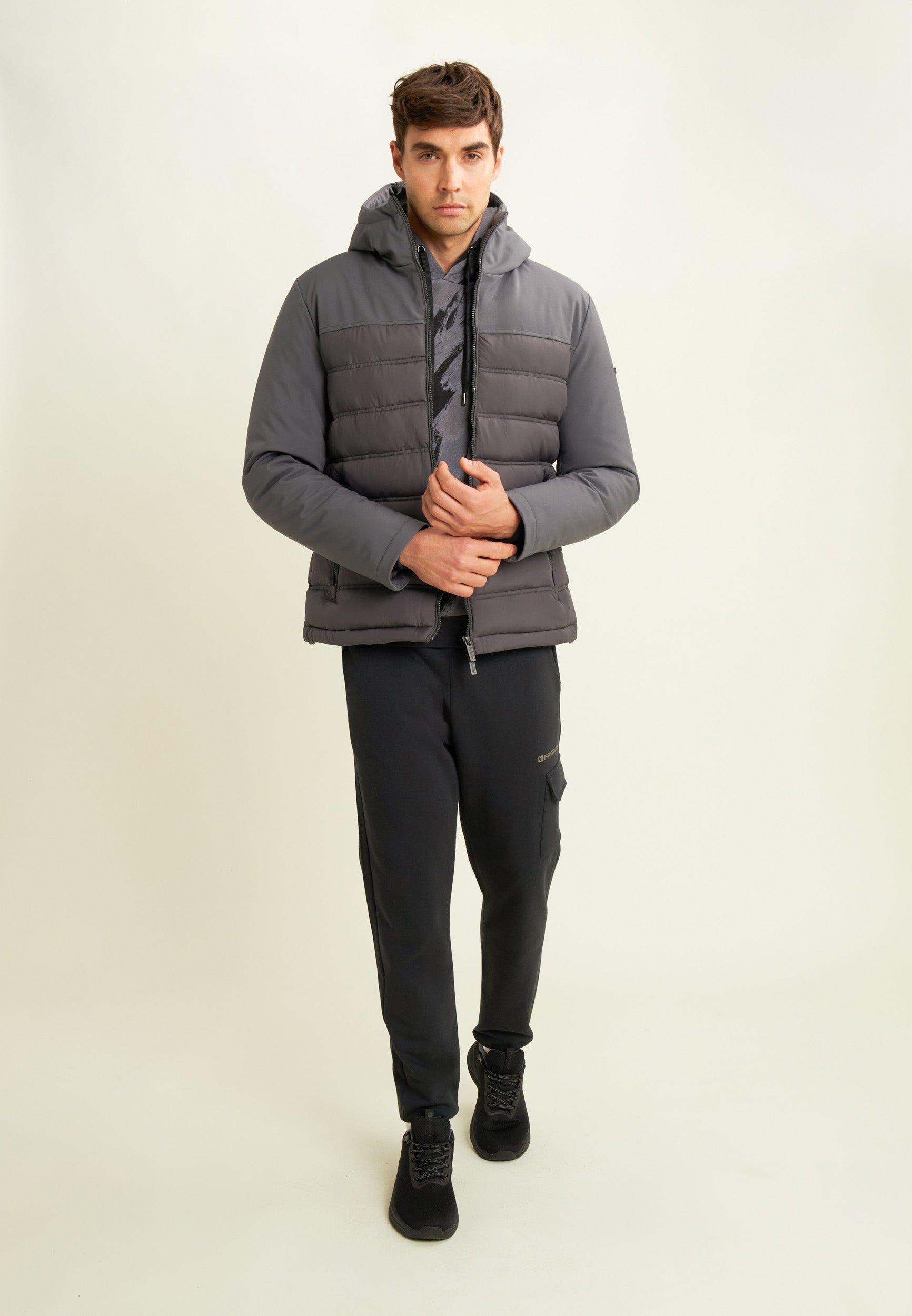 sweat-homme-freddy-capuche-all-over-poche-kangourou image 2
