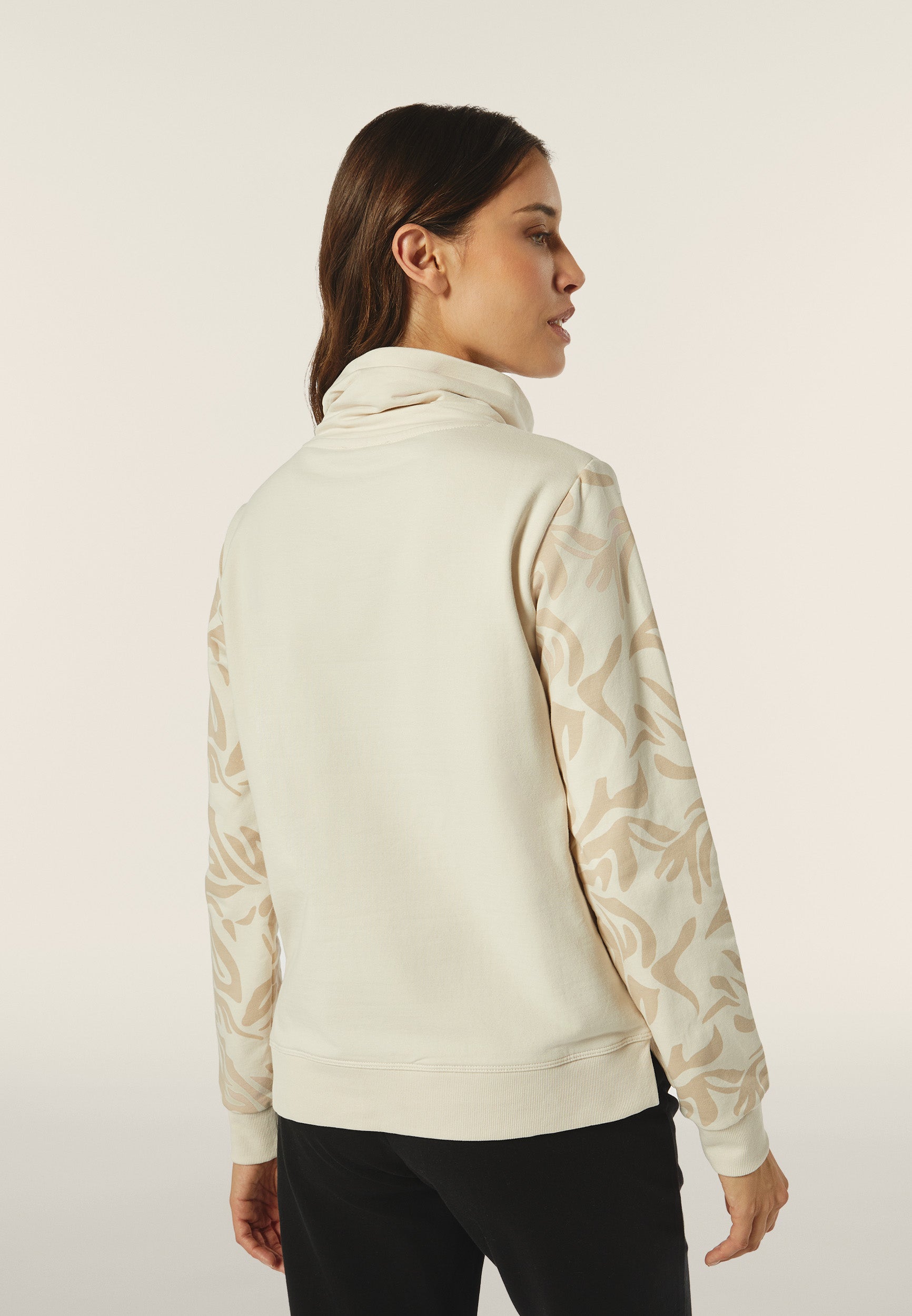 freddy-sweat-femme-comfort-col-haut-manches-florales image 3