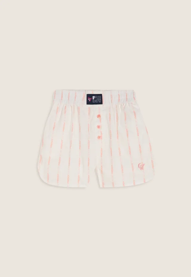 freddy-pantaloncini-bambina-short-coton-fille-rayures-logot-es image 1