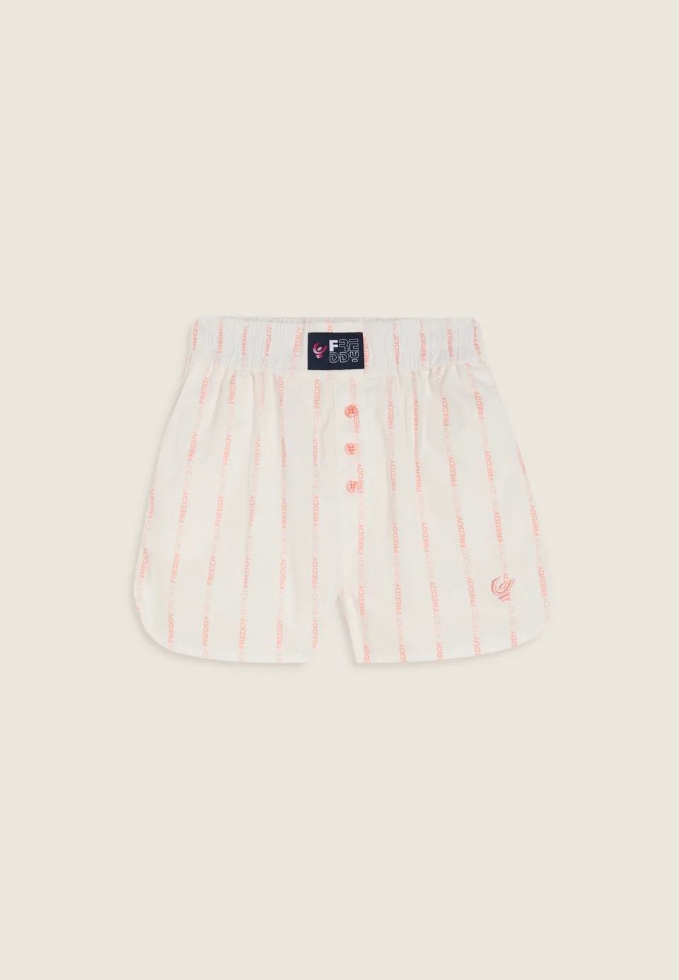freddy-pantaloncini-bambina-short-coton-fille-rayures-logot-es image 1