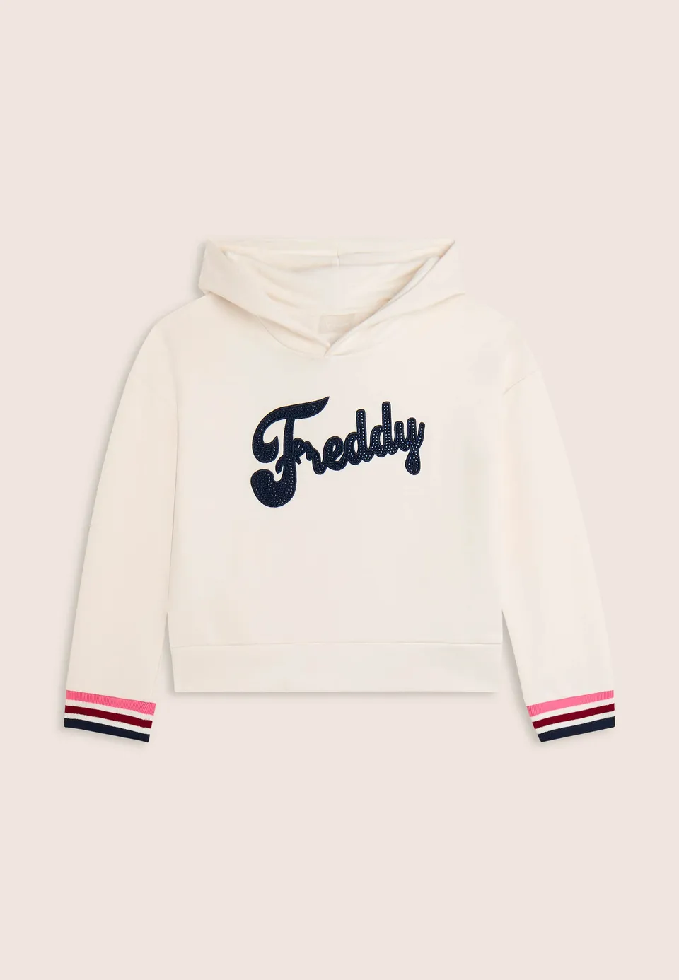 freddy-sweat-enfant-fille-capuche-logo-freddy-strass image 1