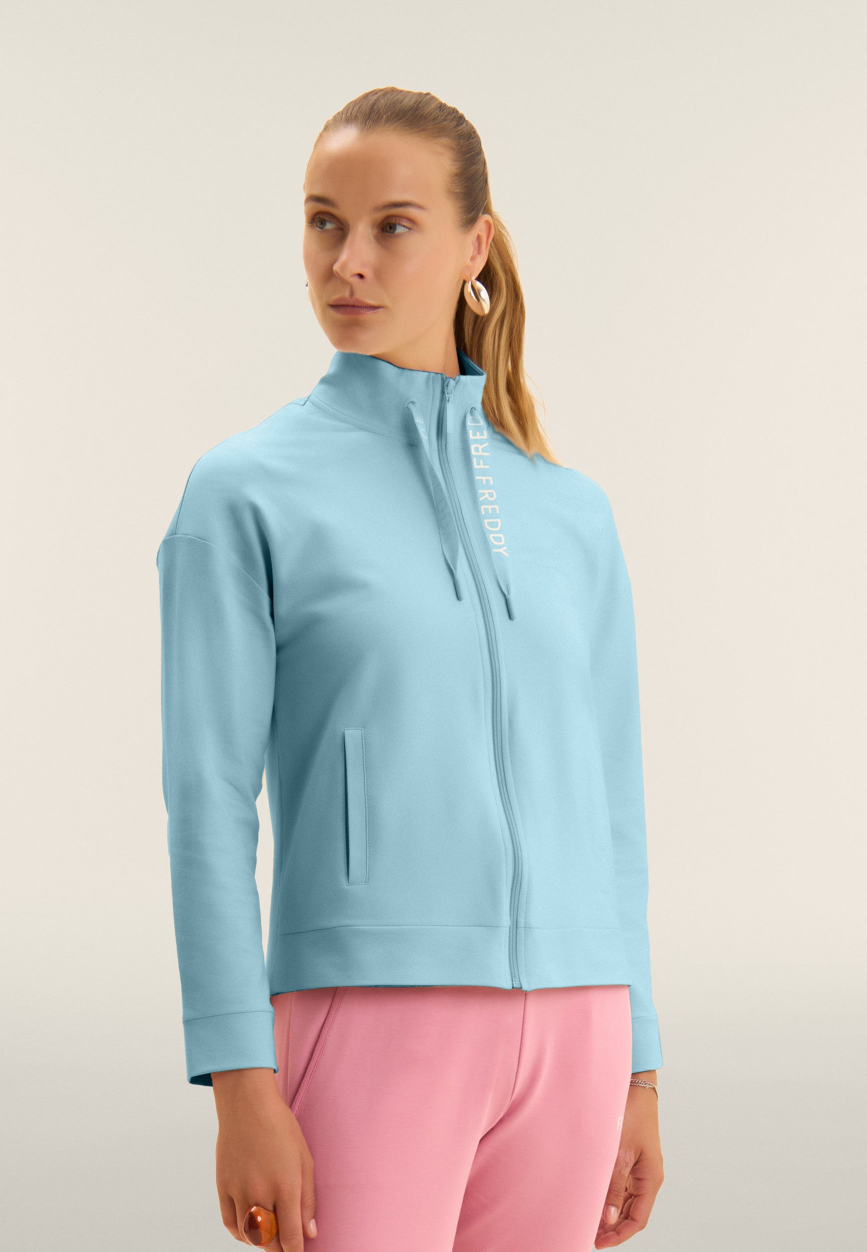 freddy-sweat-zipp-capuche-ourlet-asym-trique-femme image 1