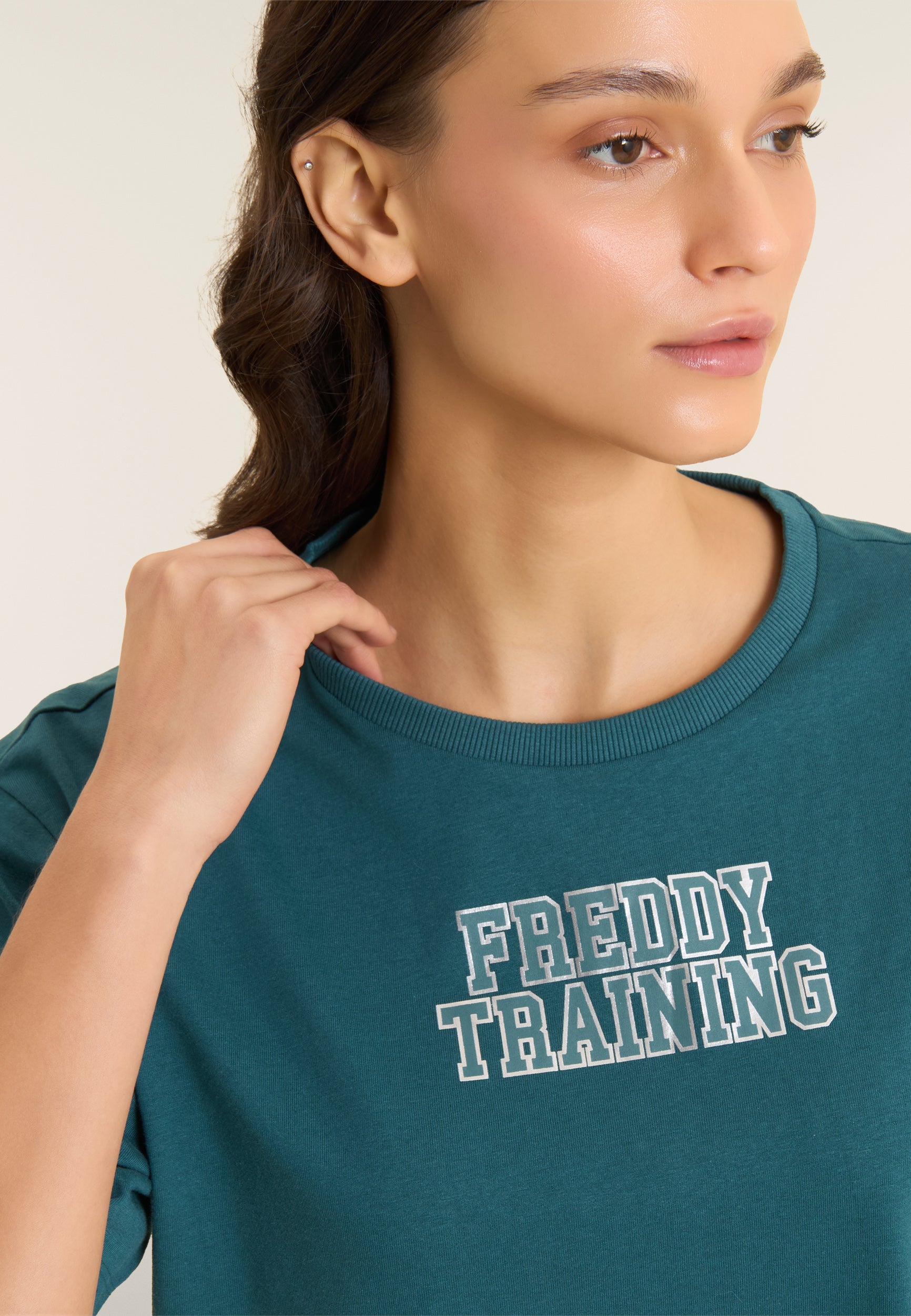 freddy-training-t-shirt-comfort-femme-coton-glitter image 4