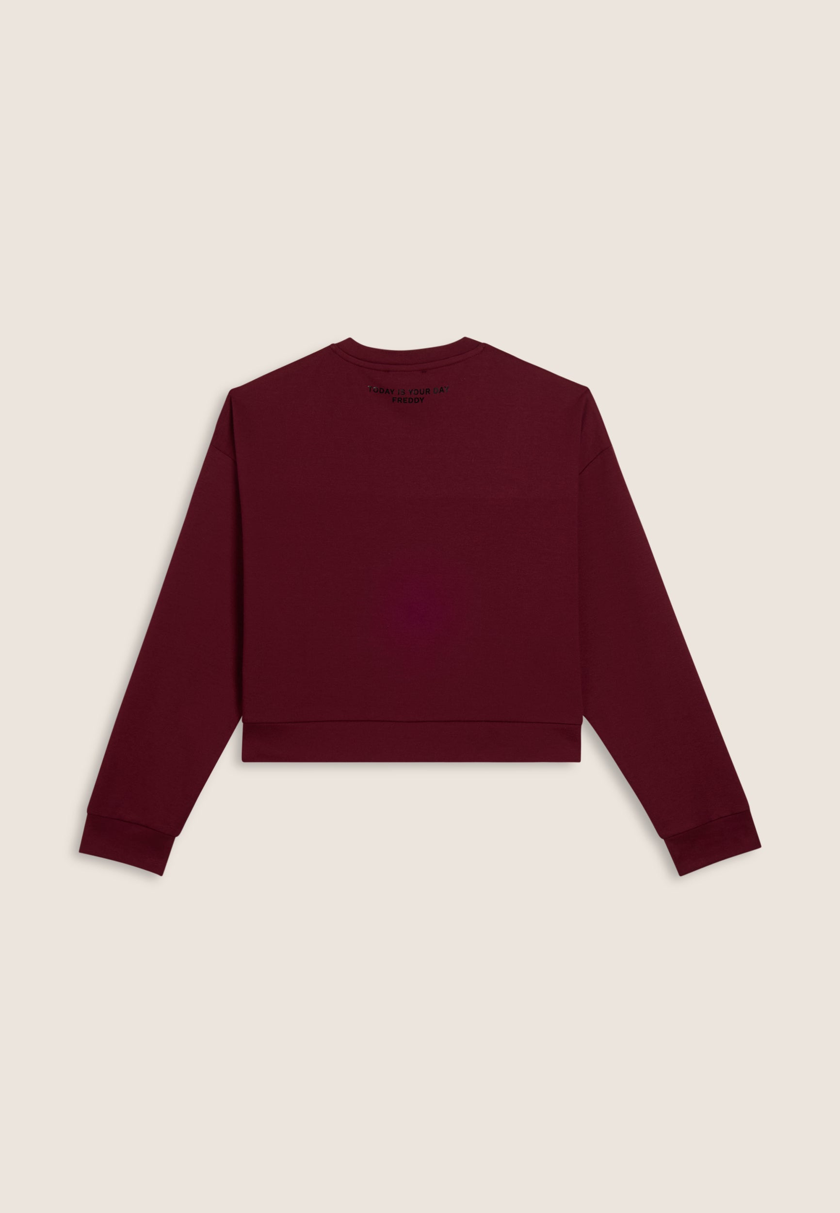 freddy-sweat-femme-col-rond-cropped-imprim-photo image 6