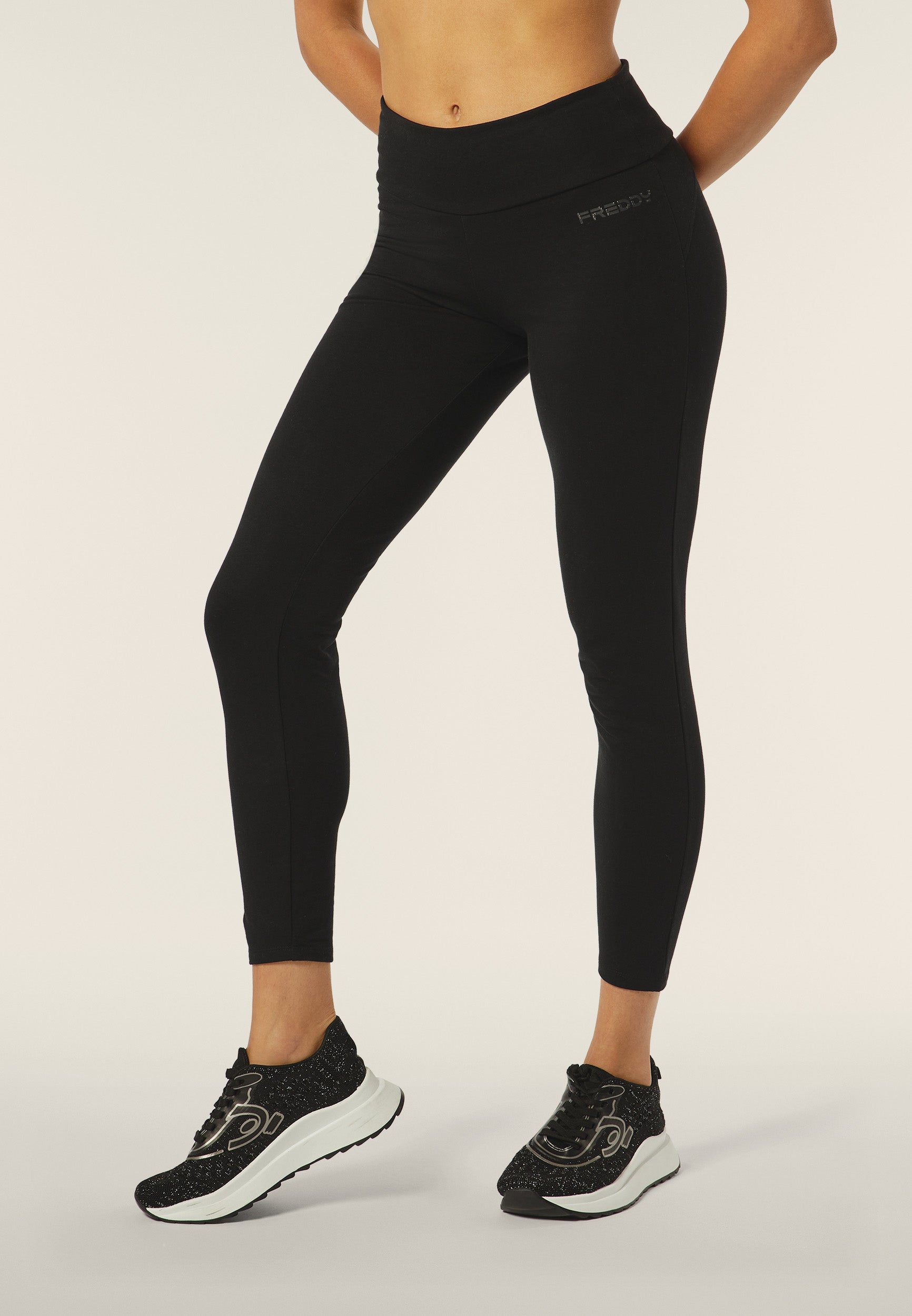 freddy-leggings-en-molleton-gratt-avec-logo-clout-lat-ral image 1