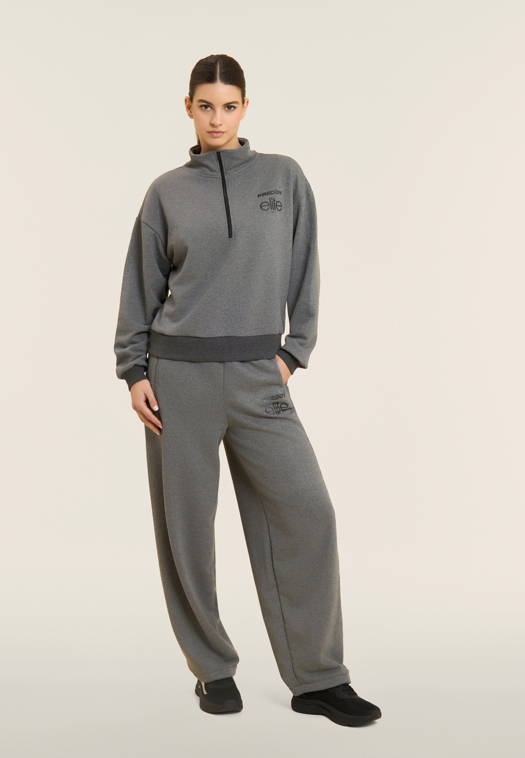 freddy-x-elite-sweat-femme-comfort-m-lange-demi-zip image 2
