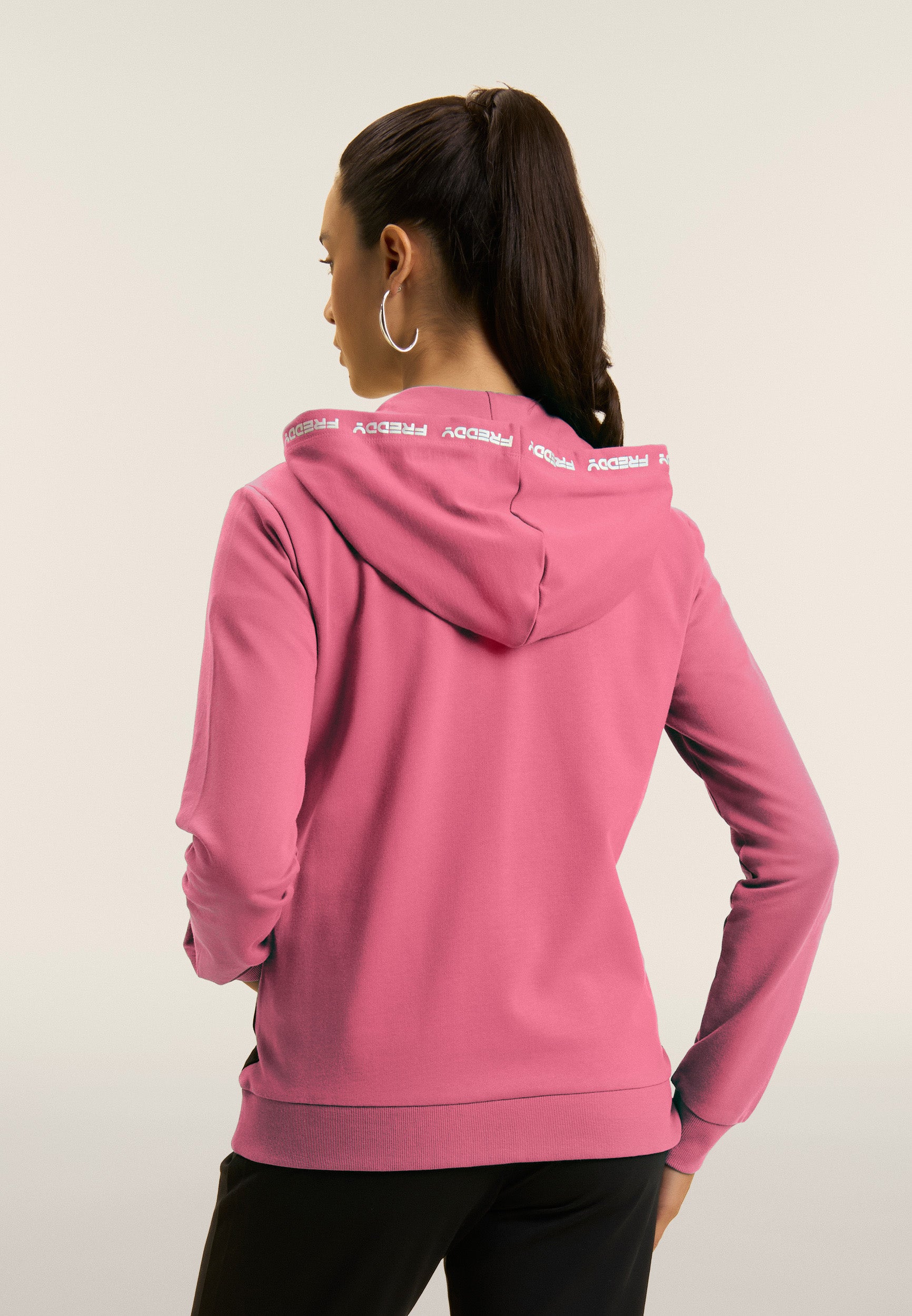 freddy-surv-tement-zip-capuche-interlock-coton-contrast image 3