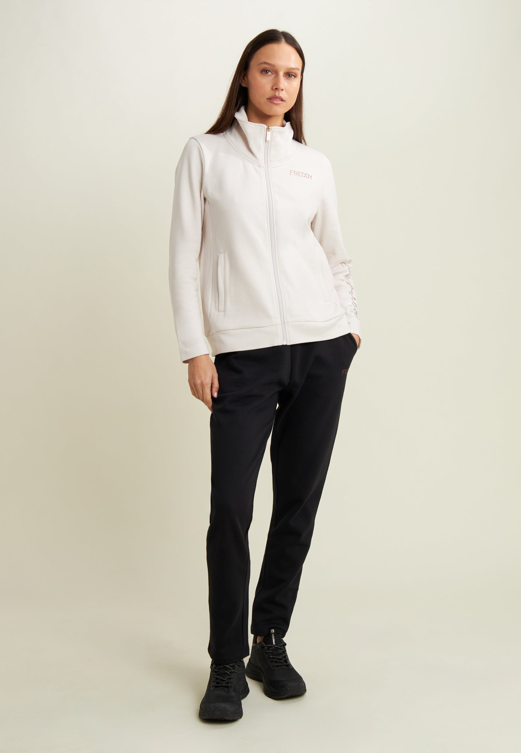 freddy-wr-up-surv-tement-femme-col-haut-full-zip-avec-inscription-strass-inspire image 5