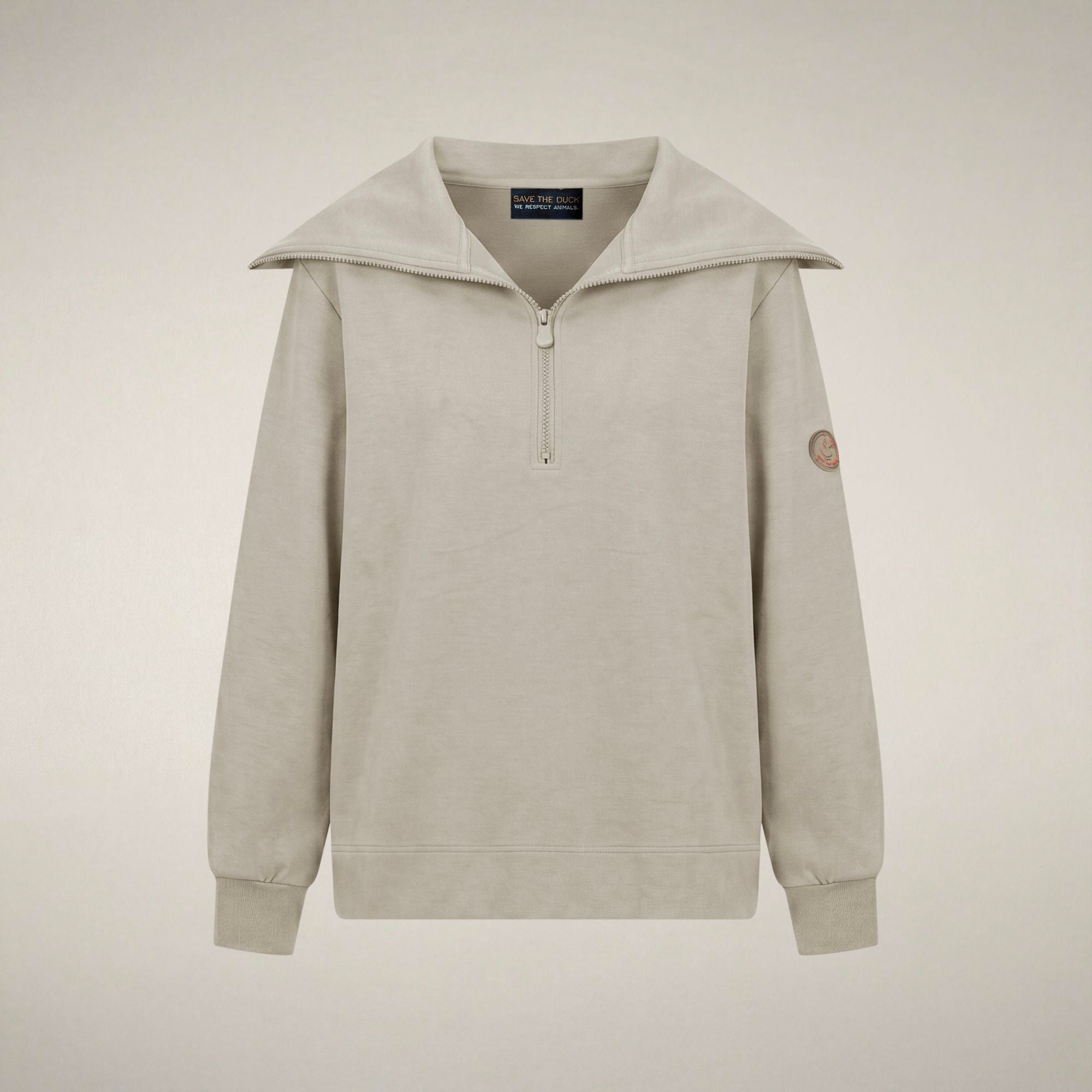 save-the-duck-hinata-top-mezza-zip-femme-beige-rainy image 3